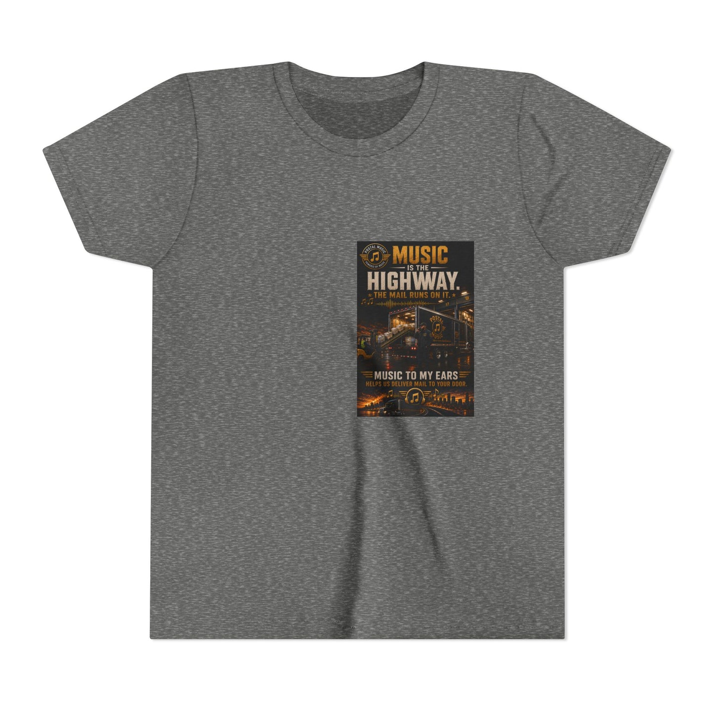 Postal Music — Music Is the Highway — Youth T-Shirt