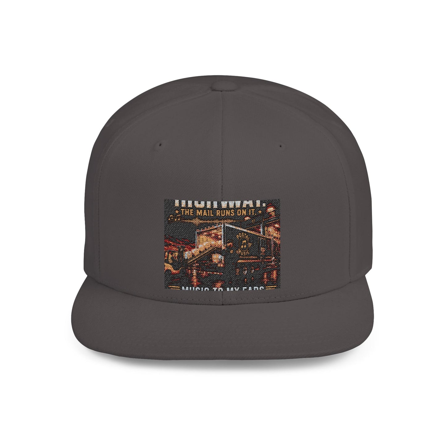 Postal Music — Music Is the Highway — Flat-Bill Snapback