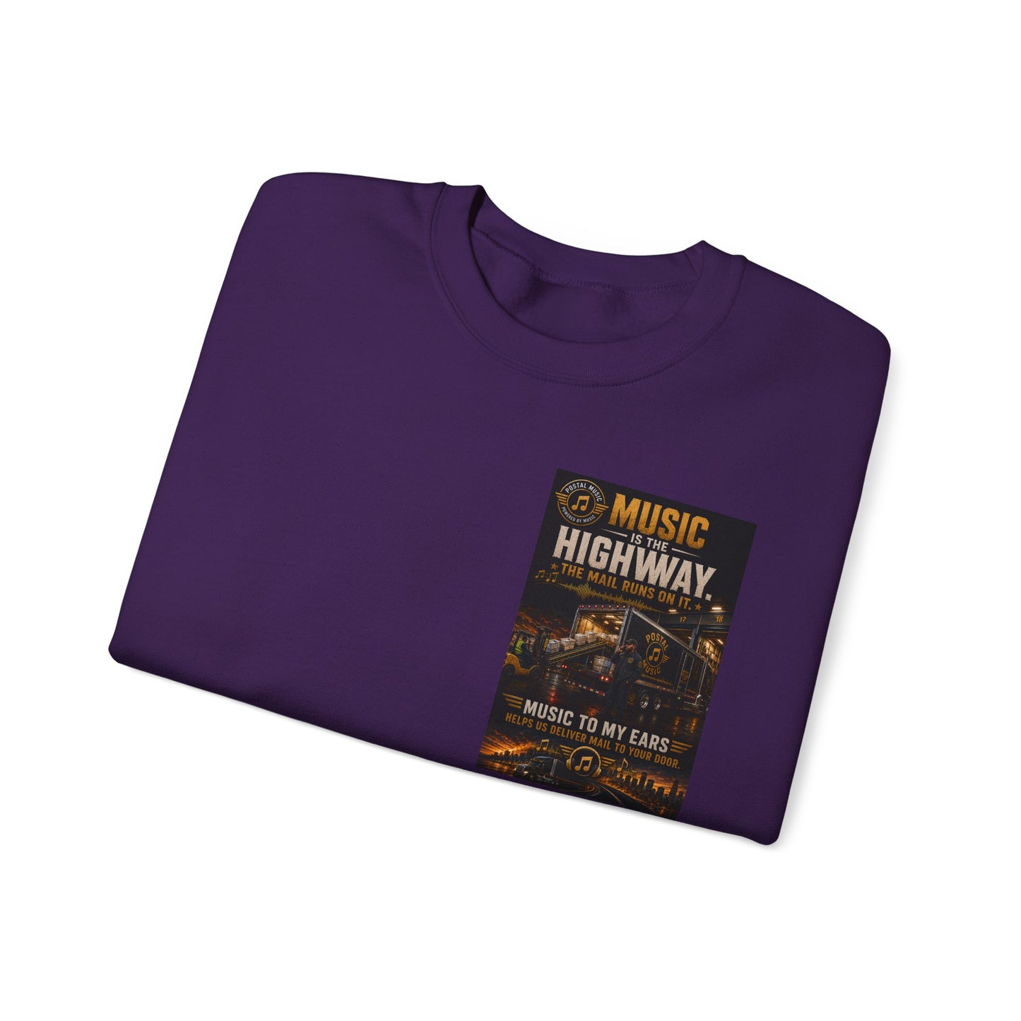 Postal Music — Music Is the Highway — Core Crewneck Sweatshirt