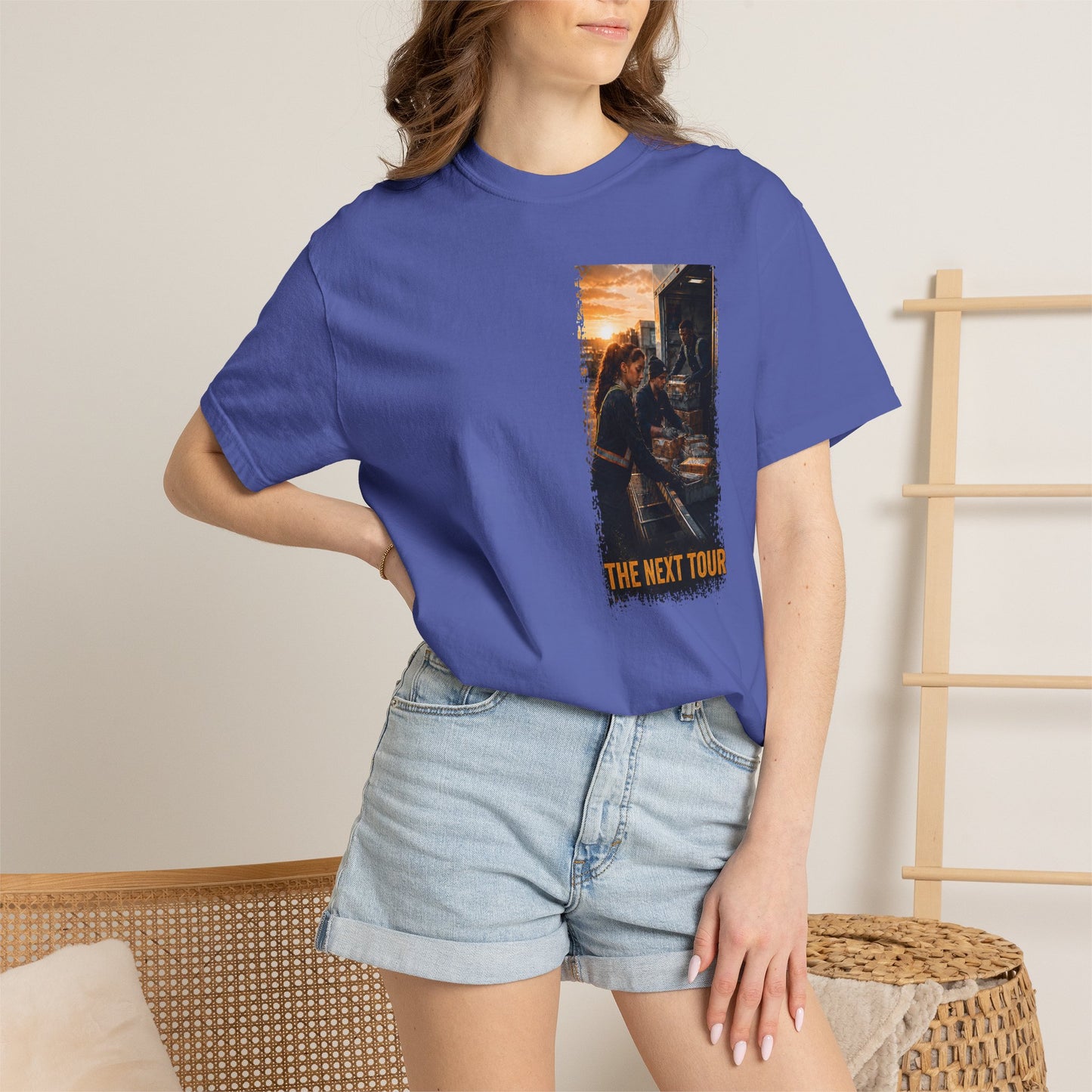 Postal Music — The Next Tour Garment-Dyed T-Shirt — Color Group 3 of 4