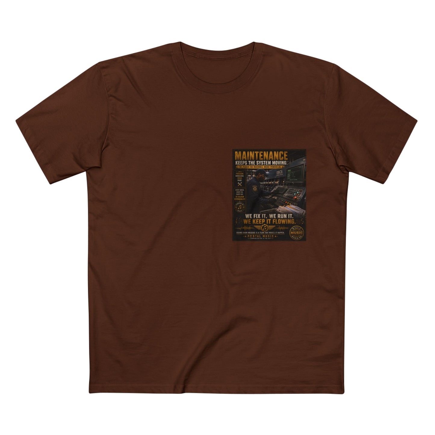 Postal Music — Maintenance Keeps the System Moving — Streetwear T-Shirt