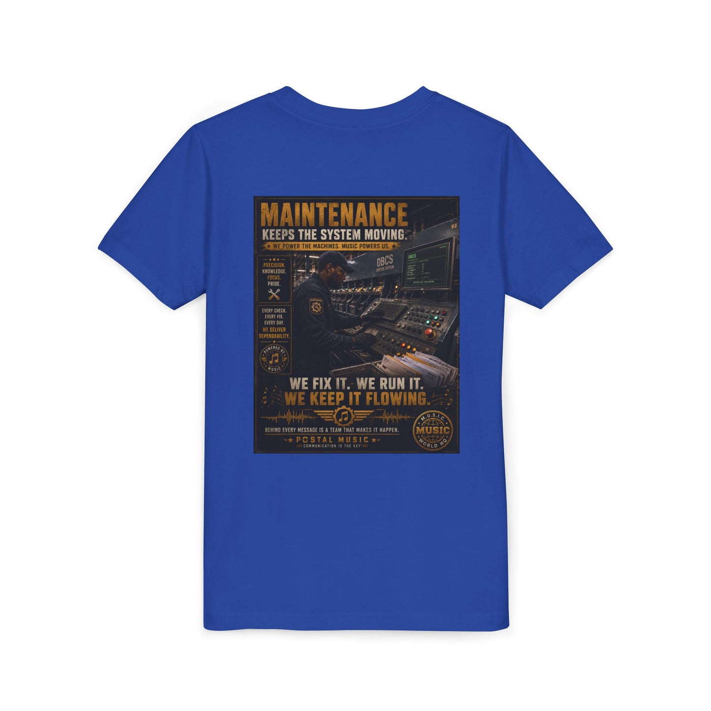 Postal Music — Maintenance Keeps the System Moving — Youth T-Shirt