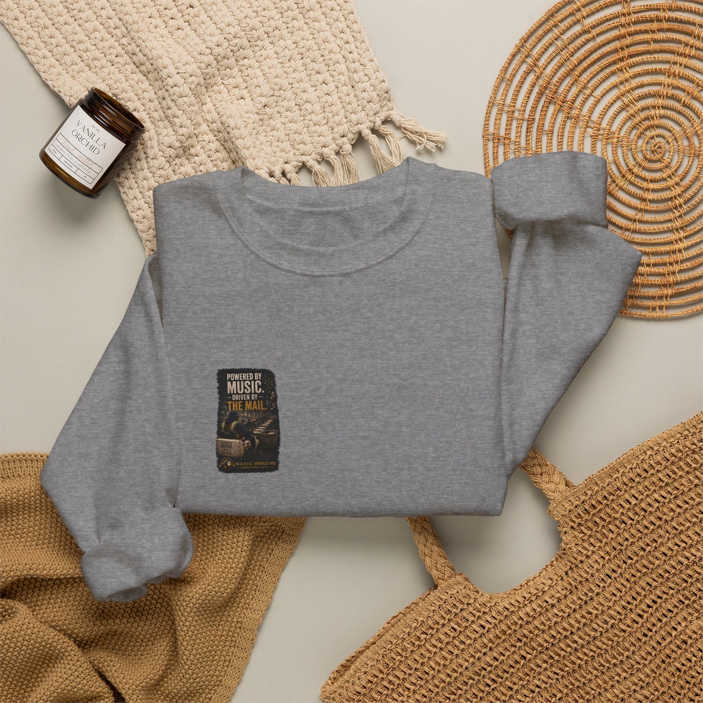 Postal Music - Powered by Music Crewneck Sweatshirt - Colorways B