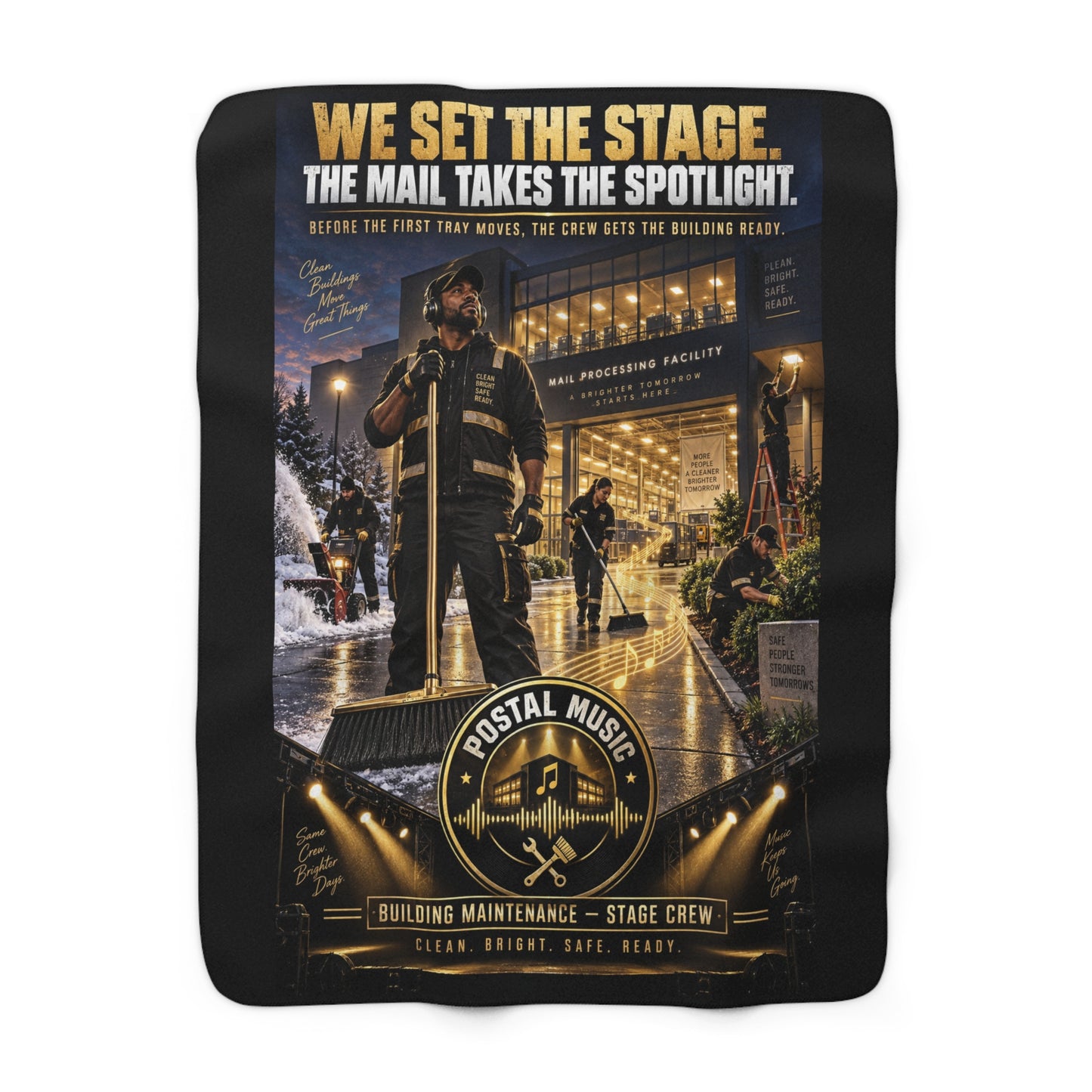 Postal Music - We Set the Stage - Sherpa Fleece Blanket