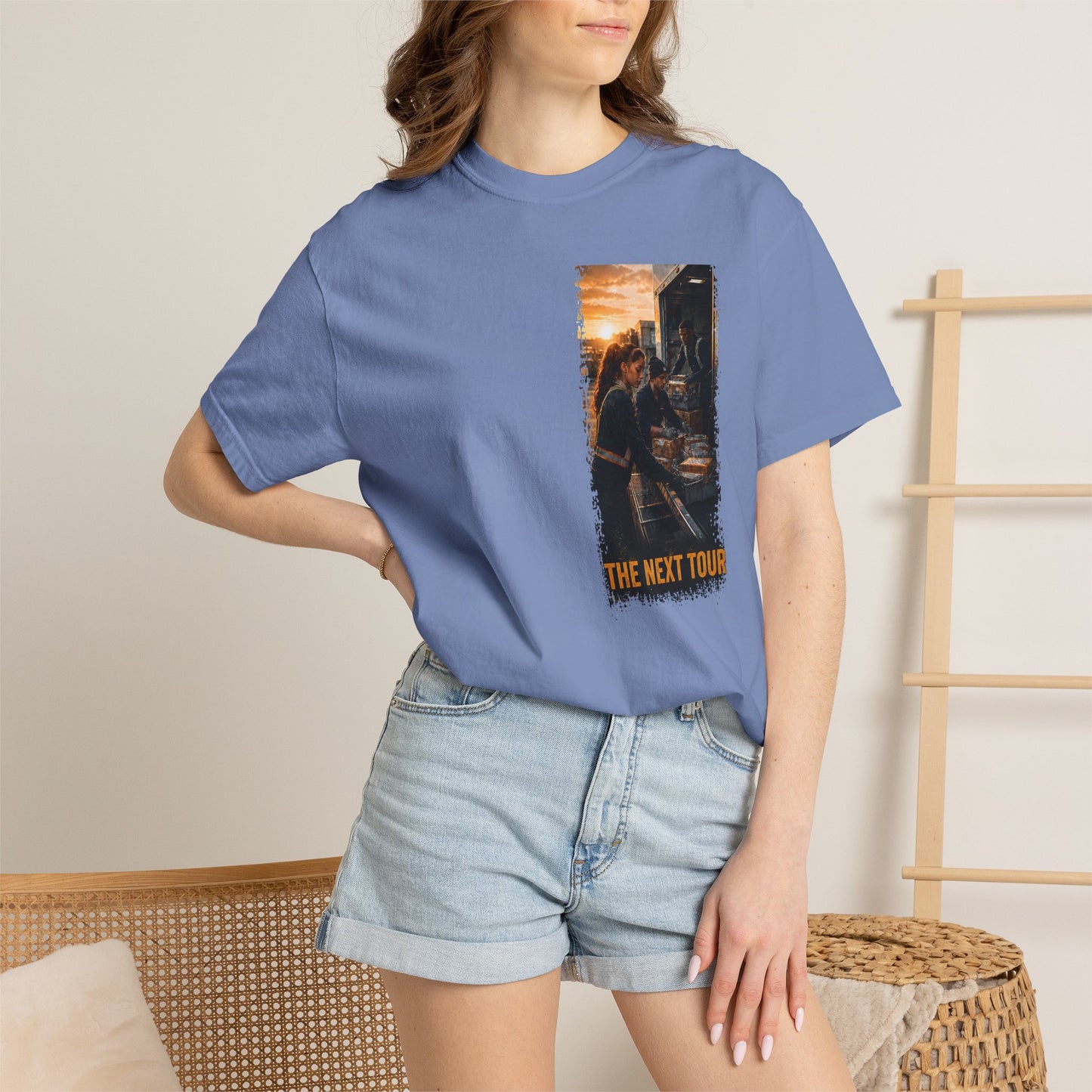 Postal Music — The Next Tour Garment-Dyed T-Shirt — Color Group 4 of 4