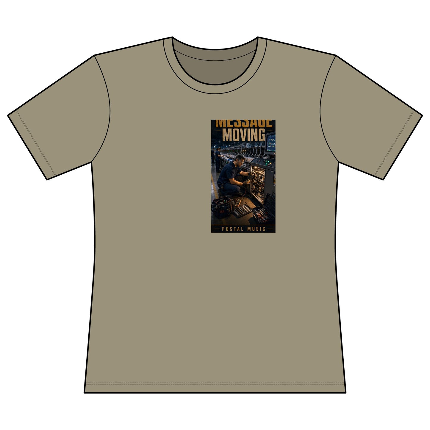 Postal Music — Keep the Message Moving — Women's Relaxed T-Shirt