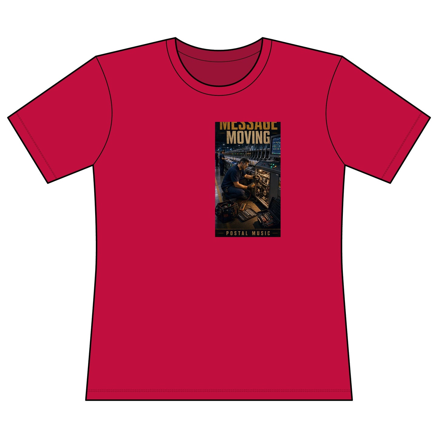 Postal Music — Keep the Message Moving — Women's Relaxed T-Shirt
