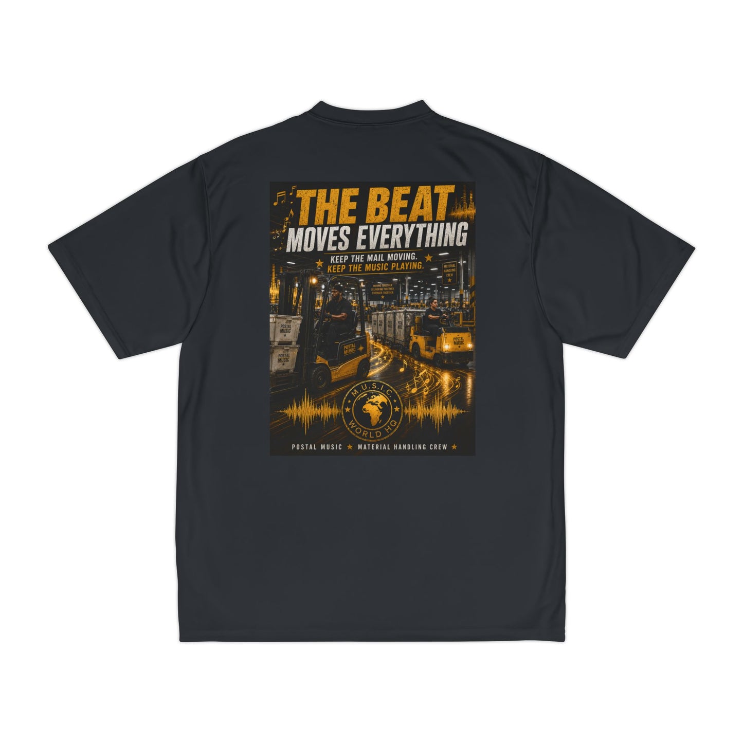 The Beat Moves Everything — Men's Performance Tee | Postal Music