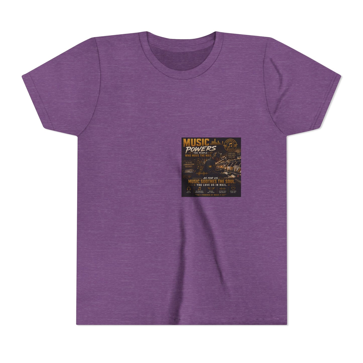 Postal Music — Music Powers the People — Youth T-Shirt