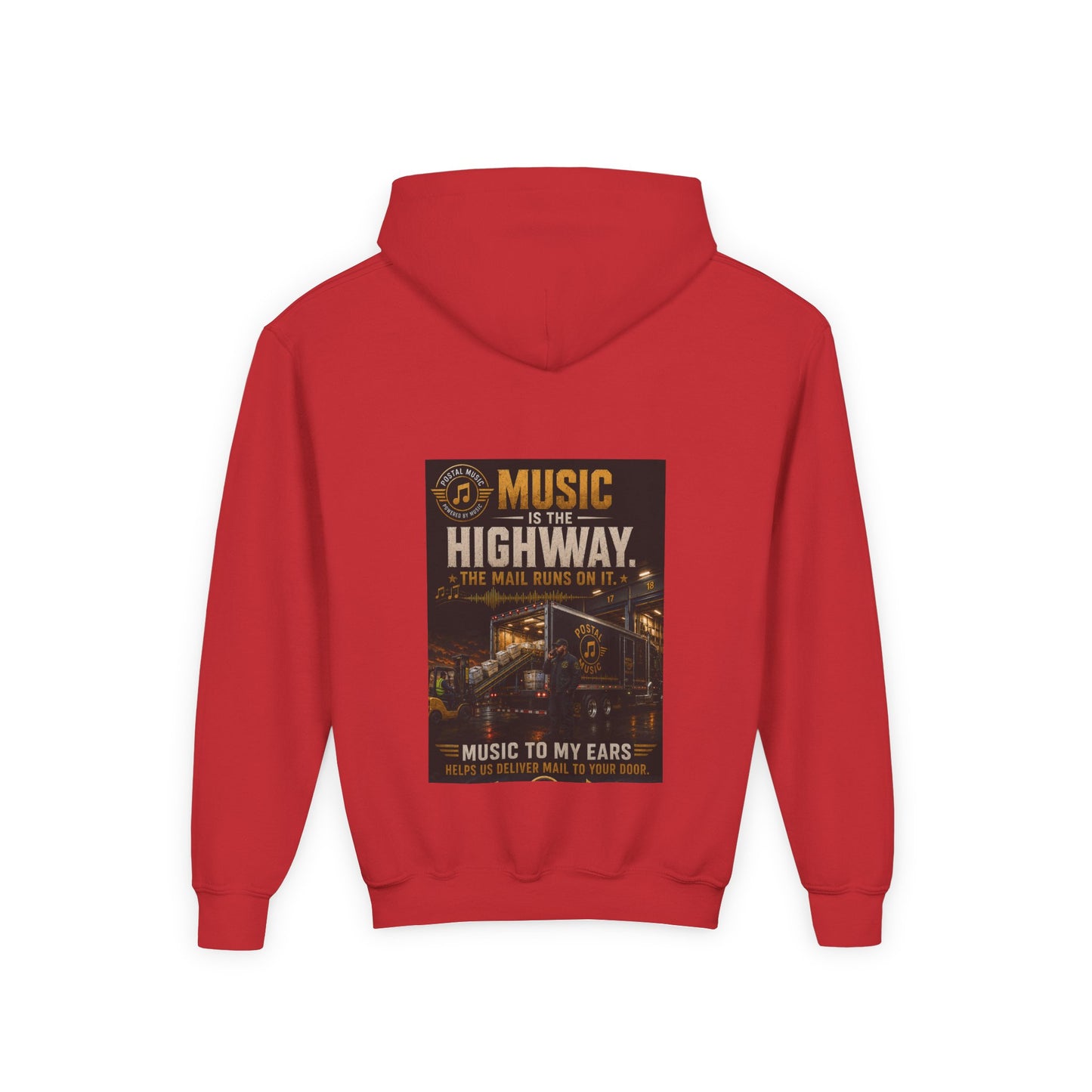 Postal Music — Music Is the Highway — Youth Hoodie
