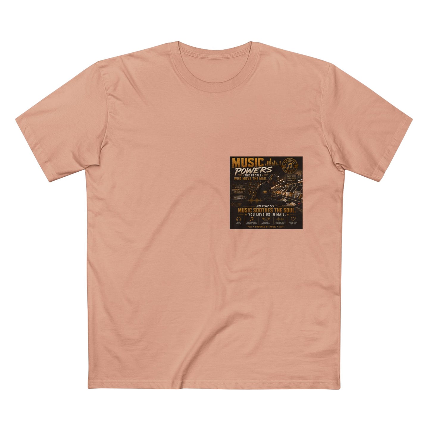 Postal Music — Music Powers the People — Streetwear T-Shirt