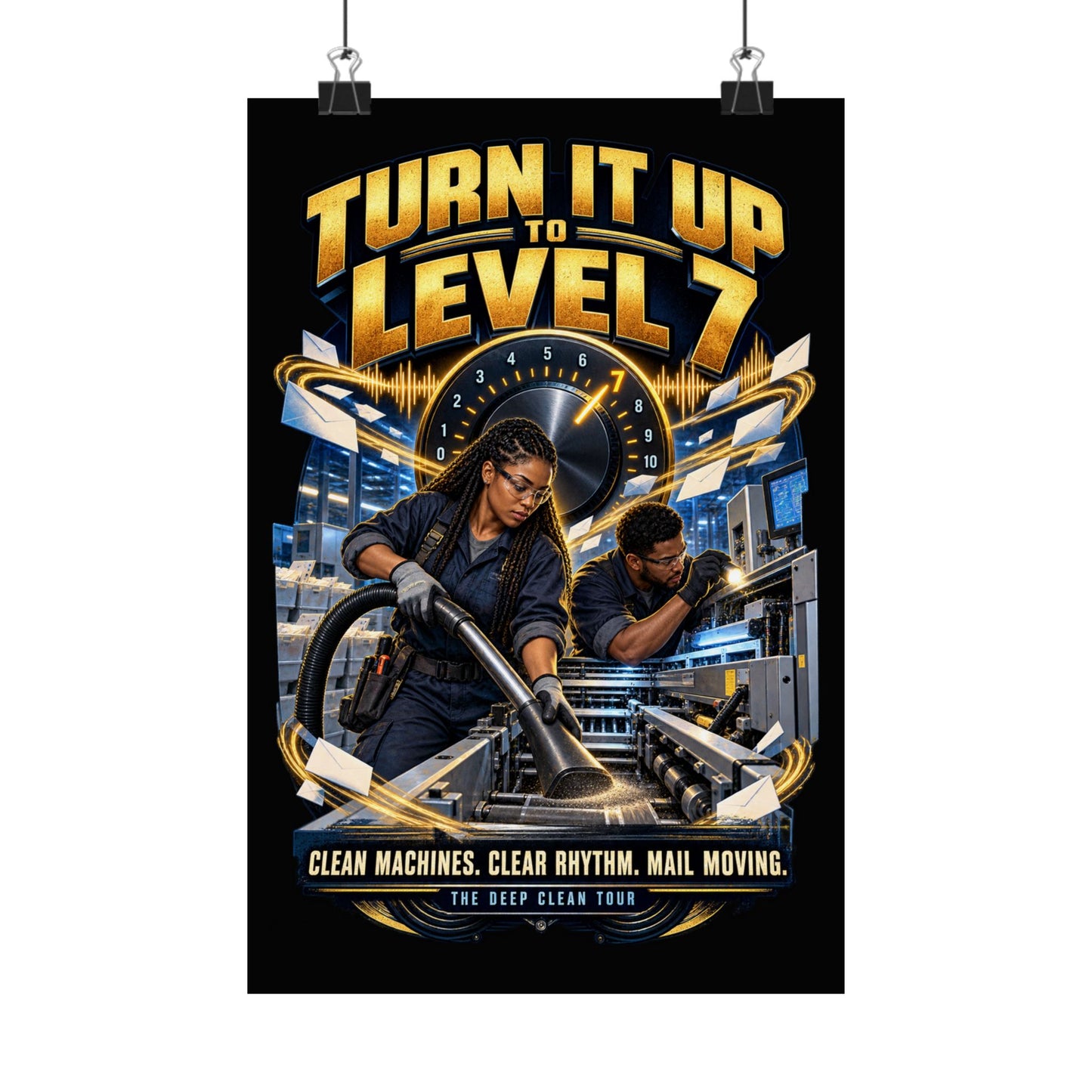 Postal Music - Turn It Up to Level 7 - Premium Matte Poster