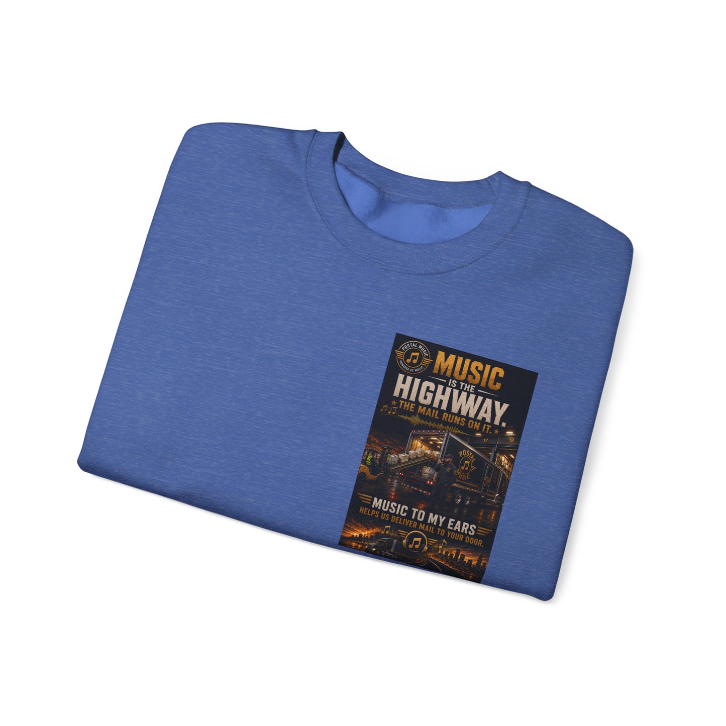 Postal Music — Music Is the Highway — Core Crewneck Sweatshirt