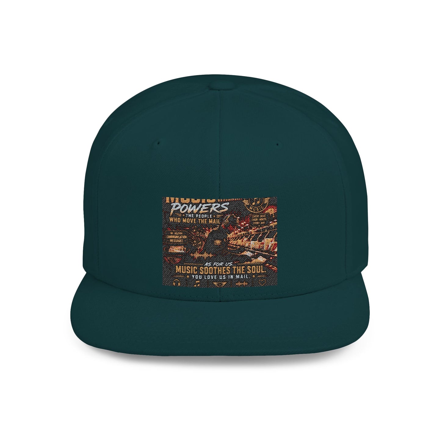 Postal Music — Music Powers the People — Flat-Bill Snapback