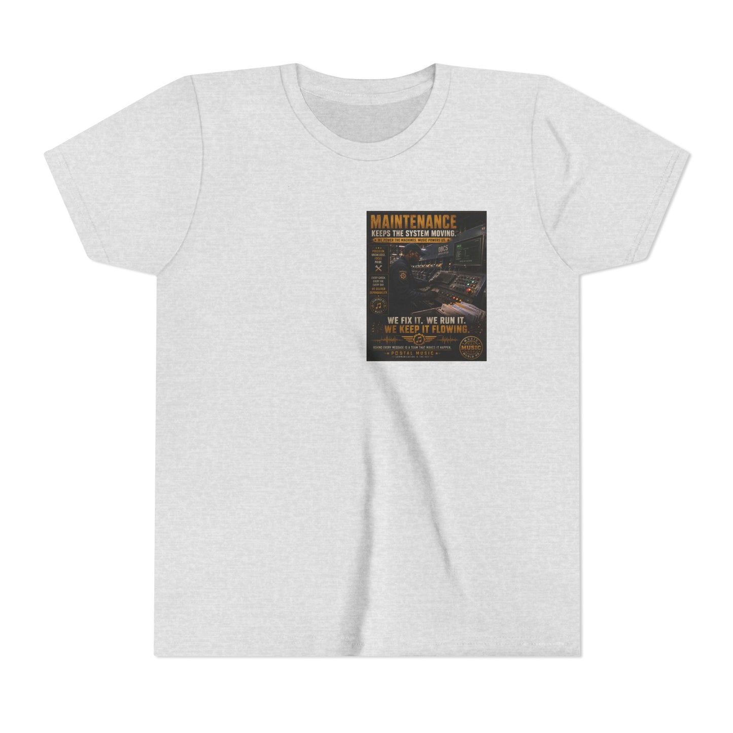 Postal Music — Maintenance Keeps the System Moving — Youth T-Shirt