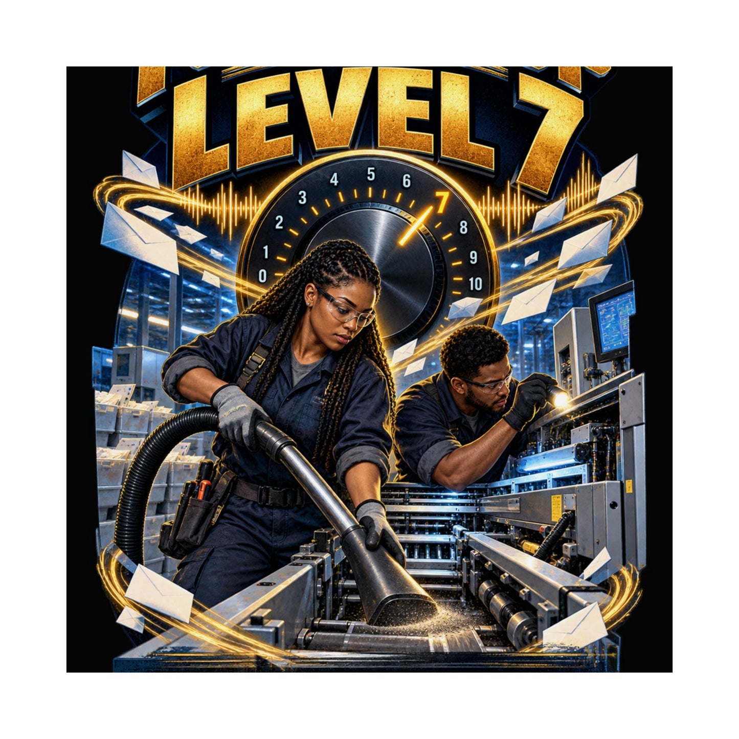 Postal Music - Turn It Up to Level 7 - Premium Matte Poster