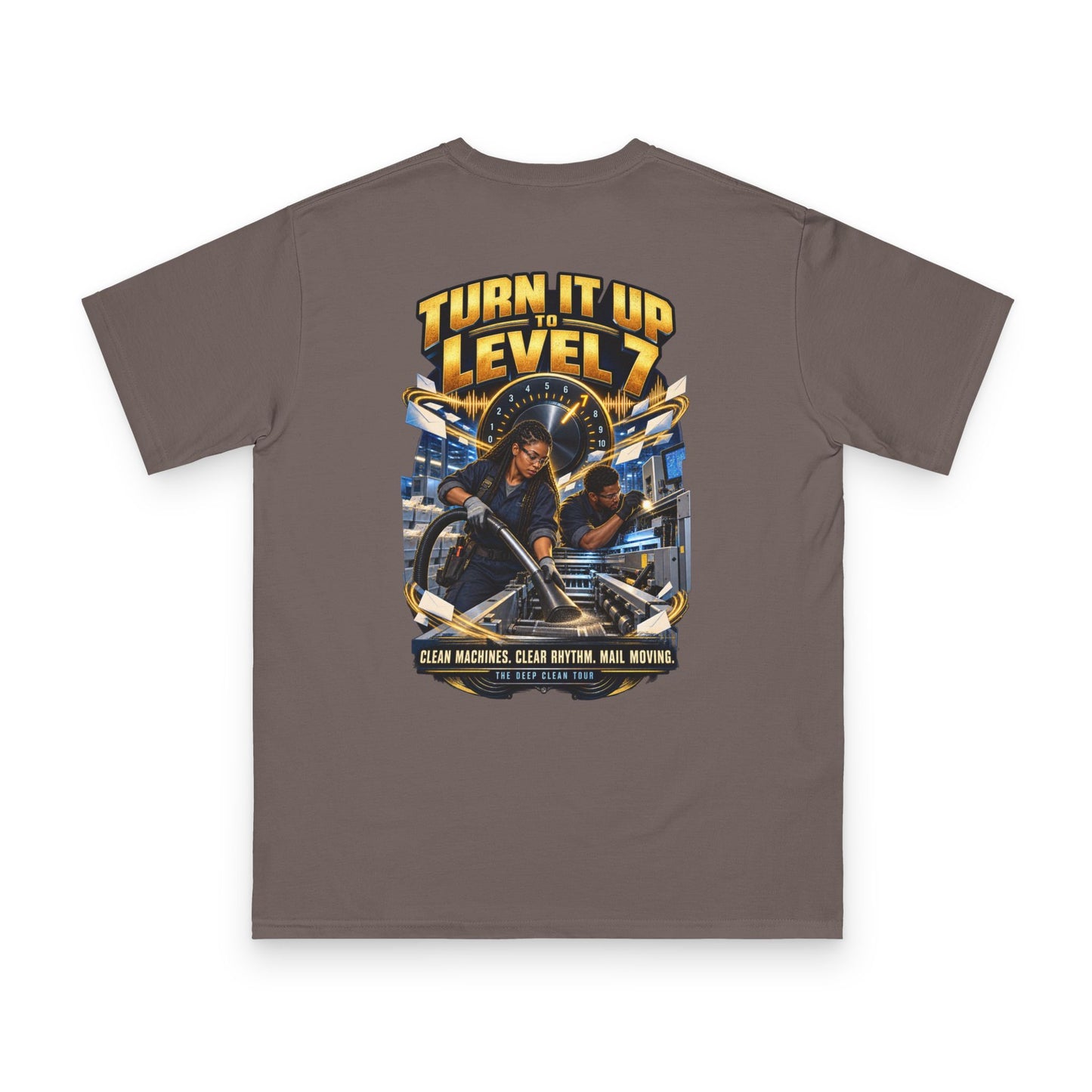 Postal Music - Turn It Up to Level 7 - Organic Cotton T-Shirt