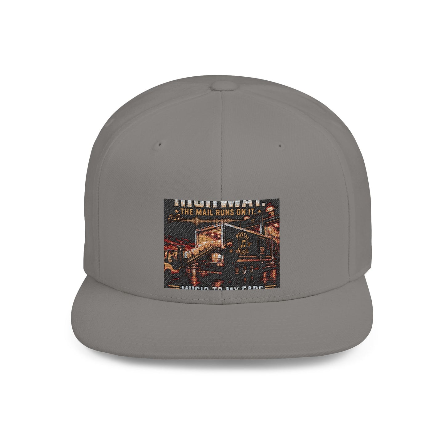 Postal Music — Music Is the Highway — Flat-Bill Snapback
