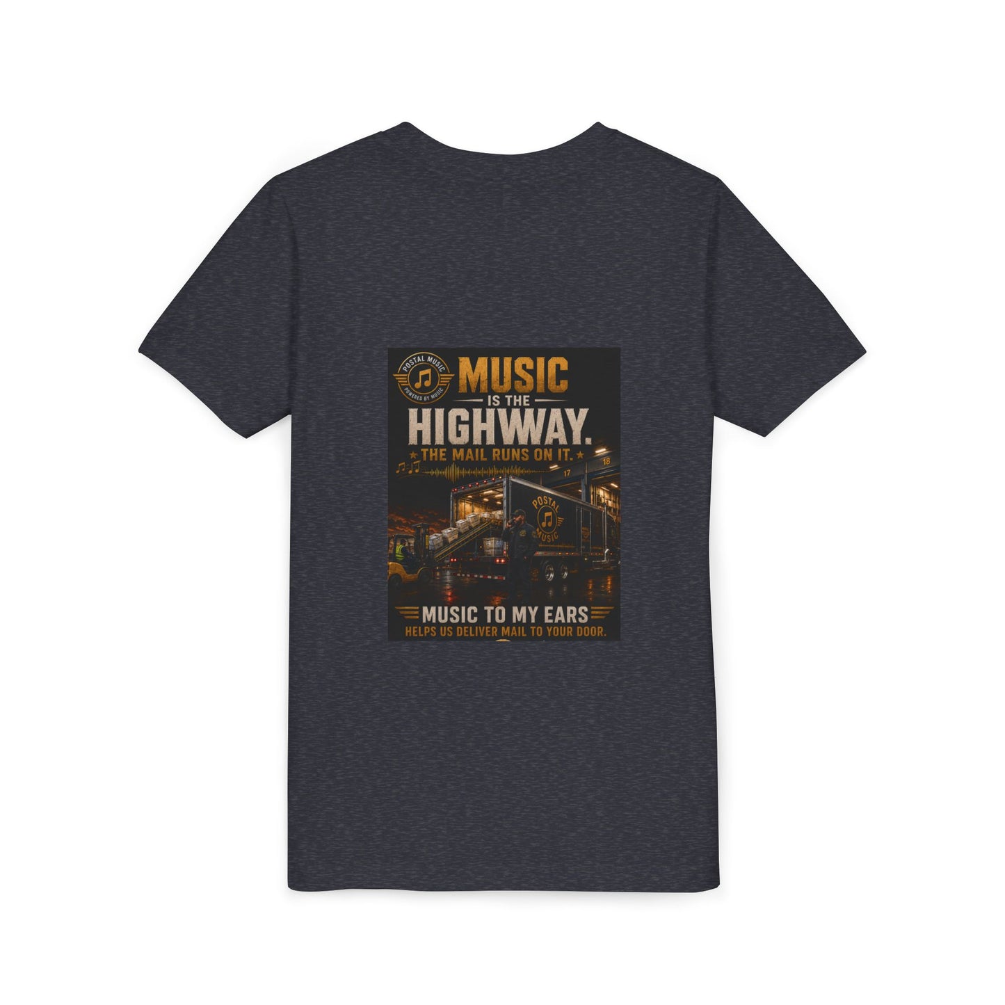Postal Music — Music Is the Highway — Youth T-Shirt