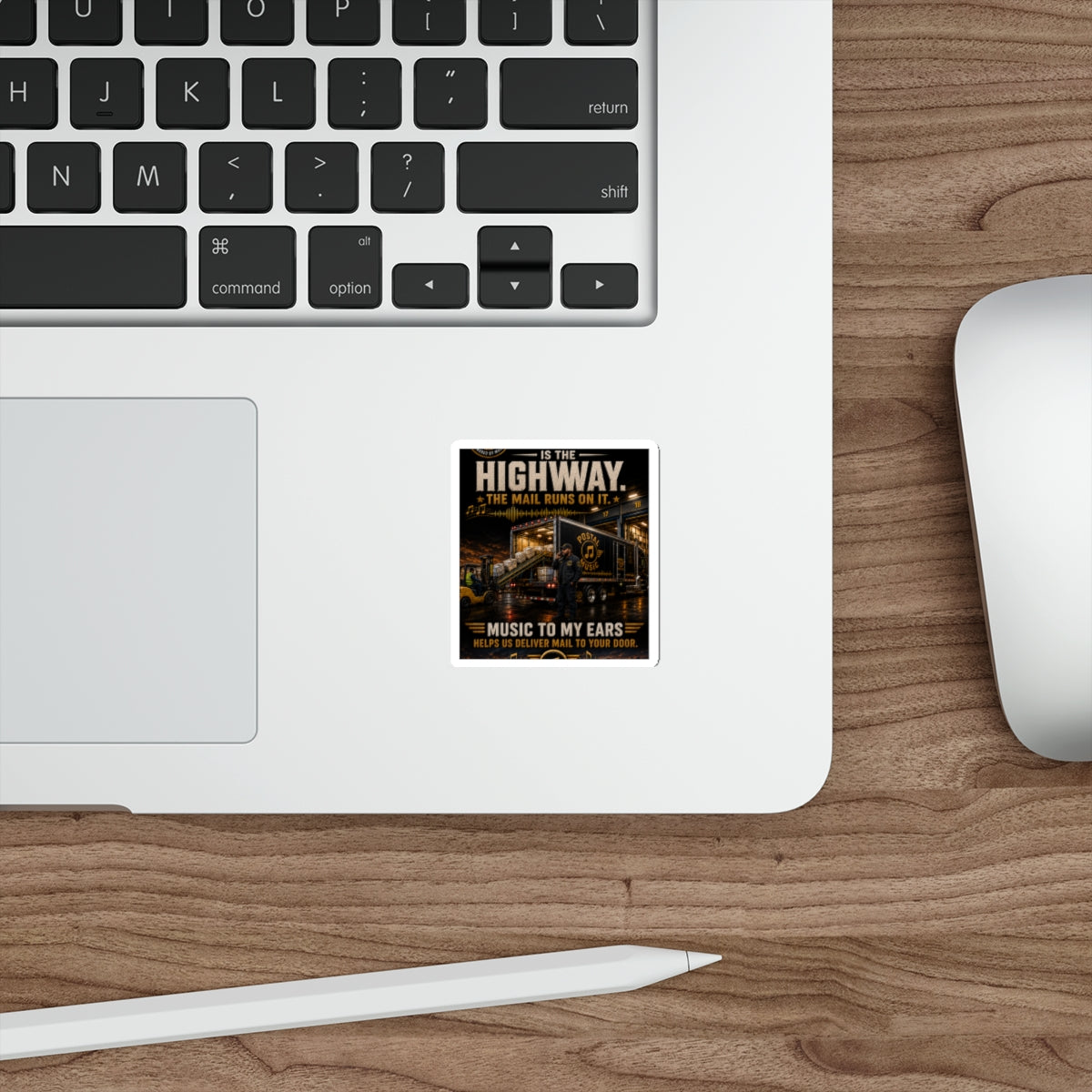 Postal Music — Music Is the Highway — Die-Cut Sticker