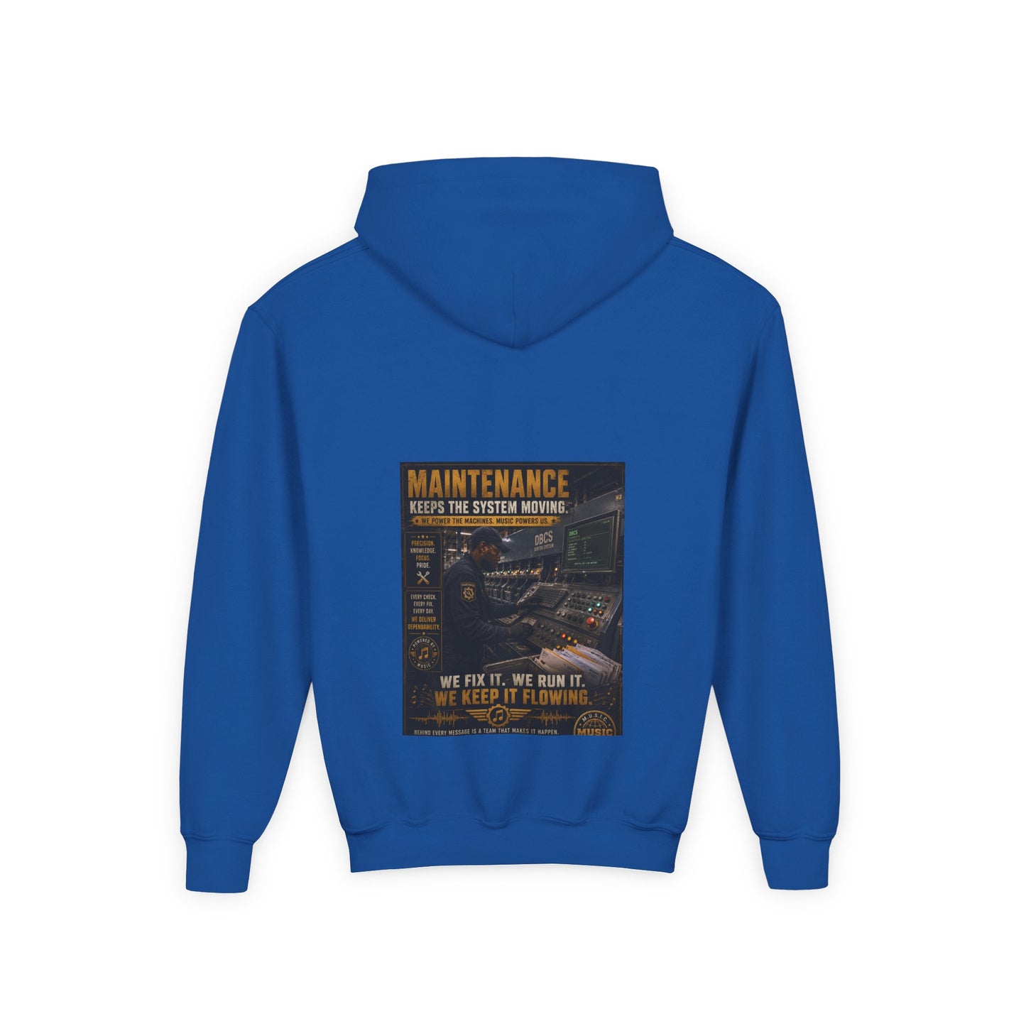 Postal Music — Maintenance Keeps the System Moving — Youth Hoodie