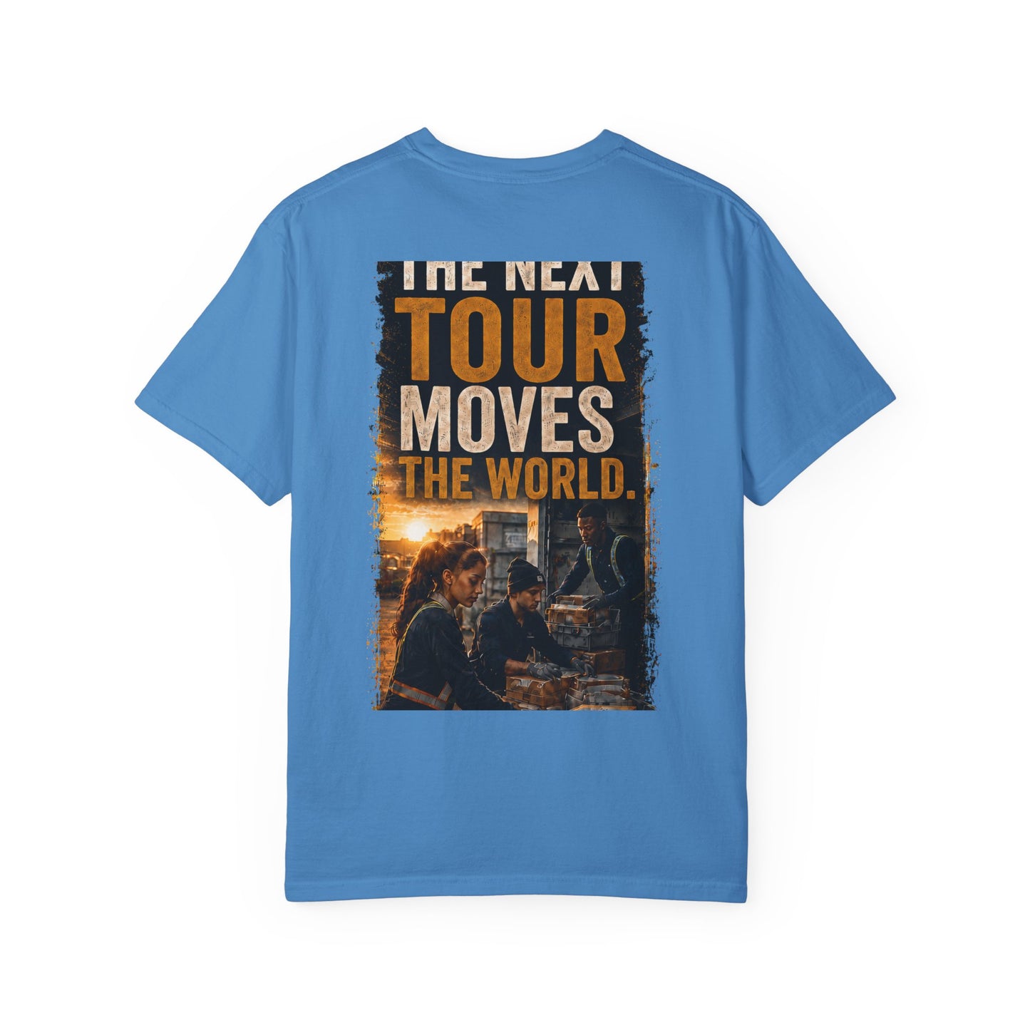 Postal Music — The Next Tour Garment-Dyed T-Shirt — Color Group 4 of 4