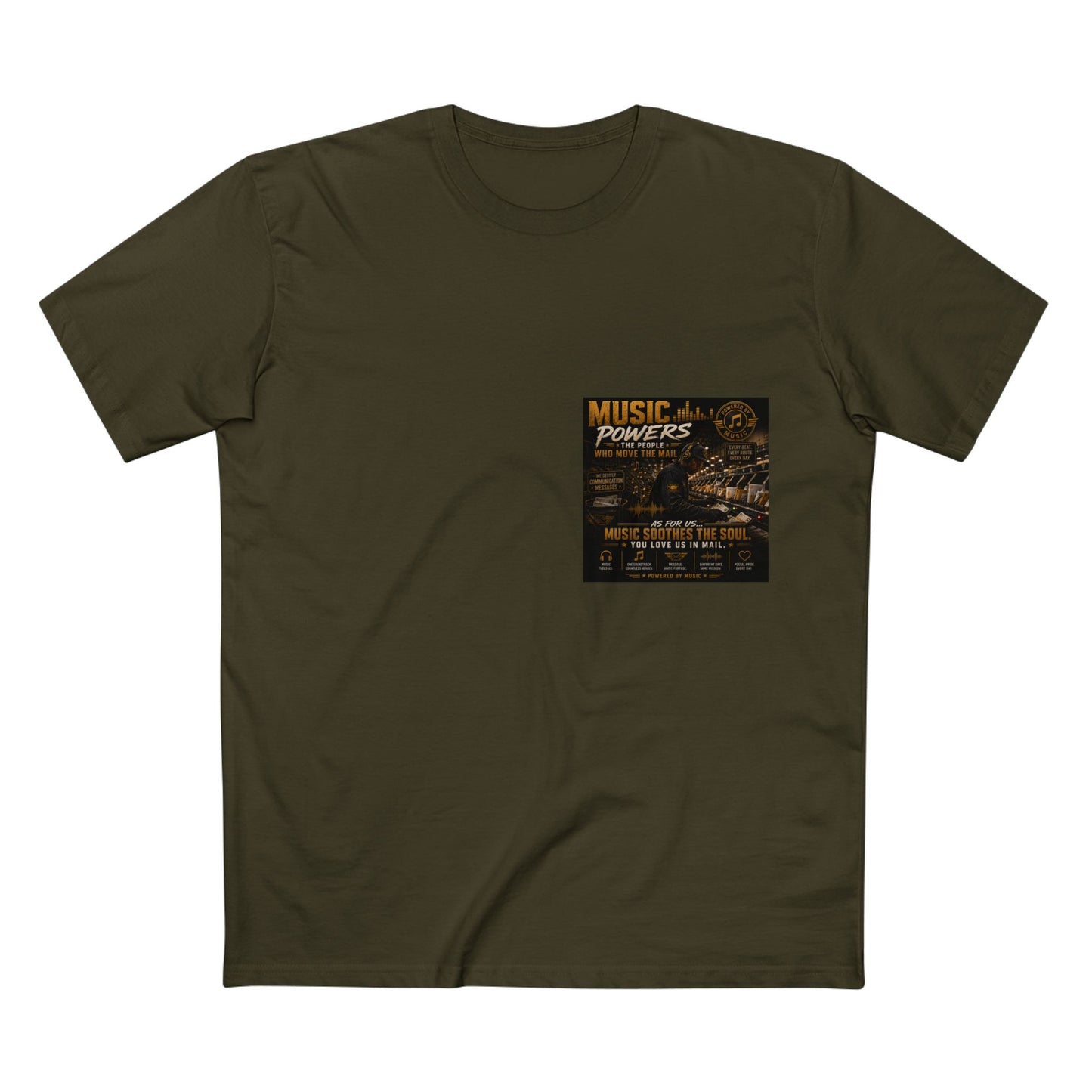 Postal Music — Music Powers the People — Streetwear T-Shirt