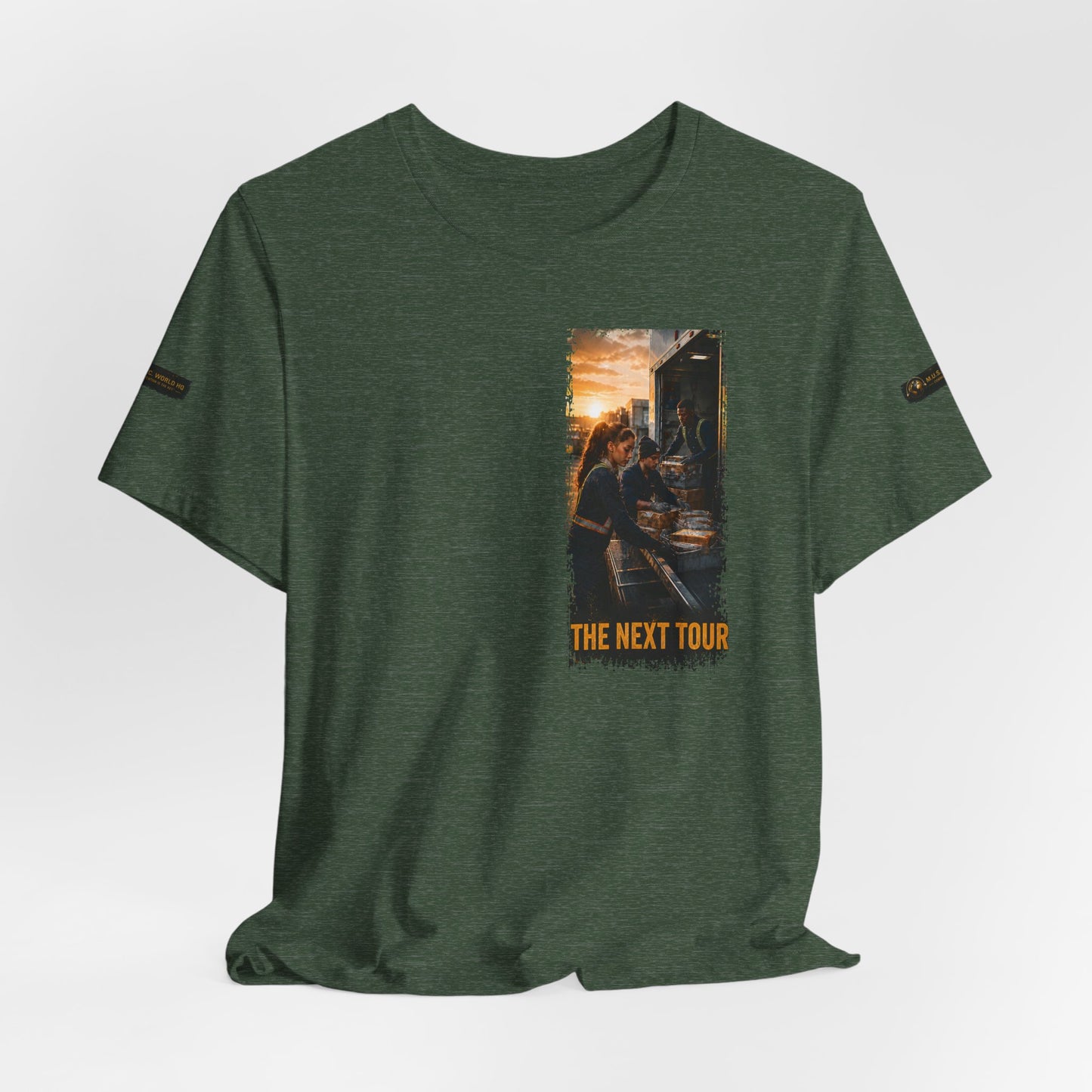 Postal Music — The Next Tour Premium Unisex T-Shirt — Color Group 4 of 11