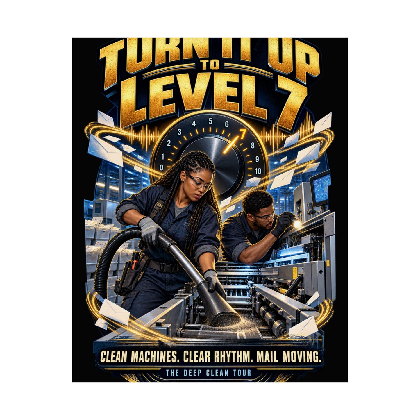 Postal Music - Turn It Up to Level 7 - Premium Matte Poster