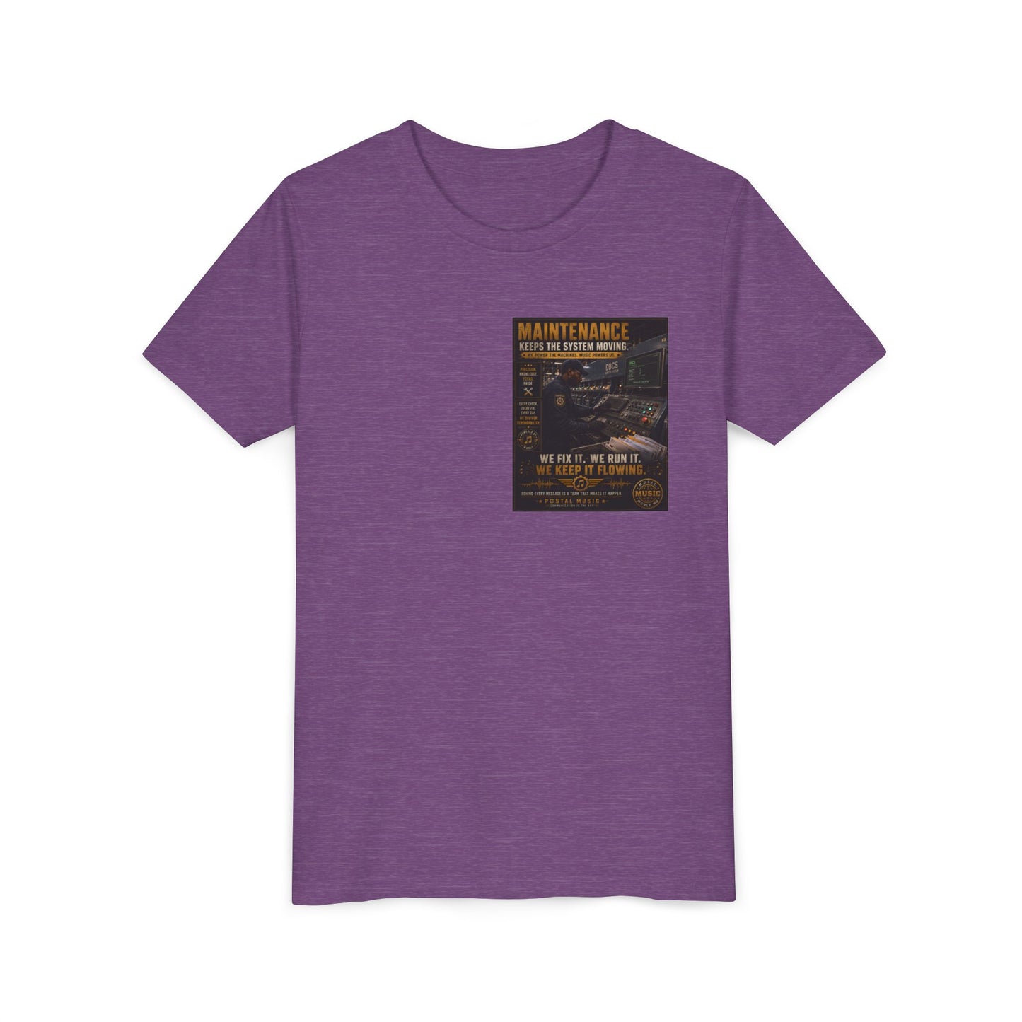 Postal Music — Maintenance Keeps the System Moving — Youth T-Shirt