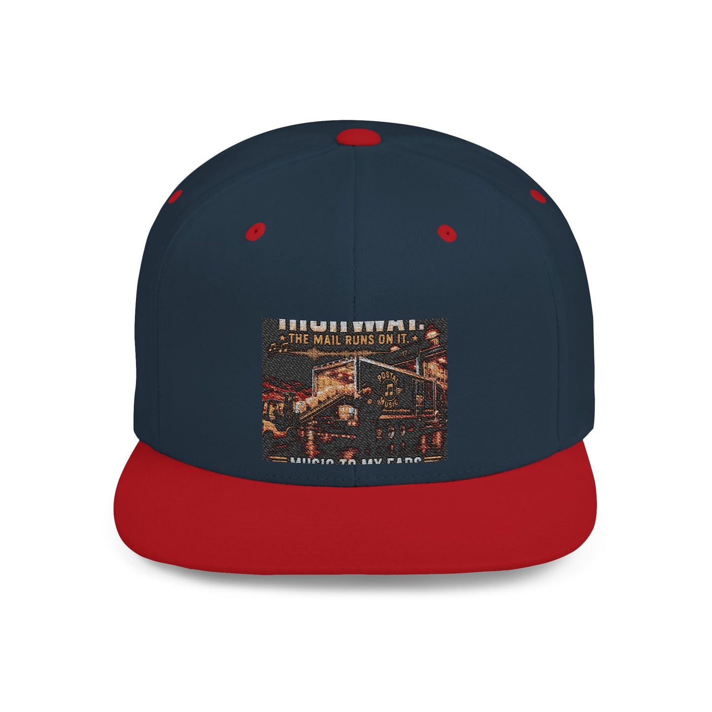 Postal Music — Music Is the Highway — Flat-Bill Snapback