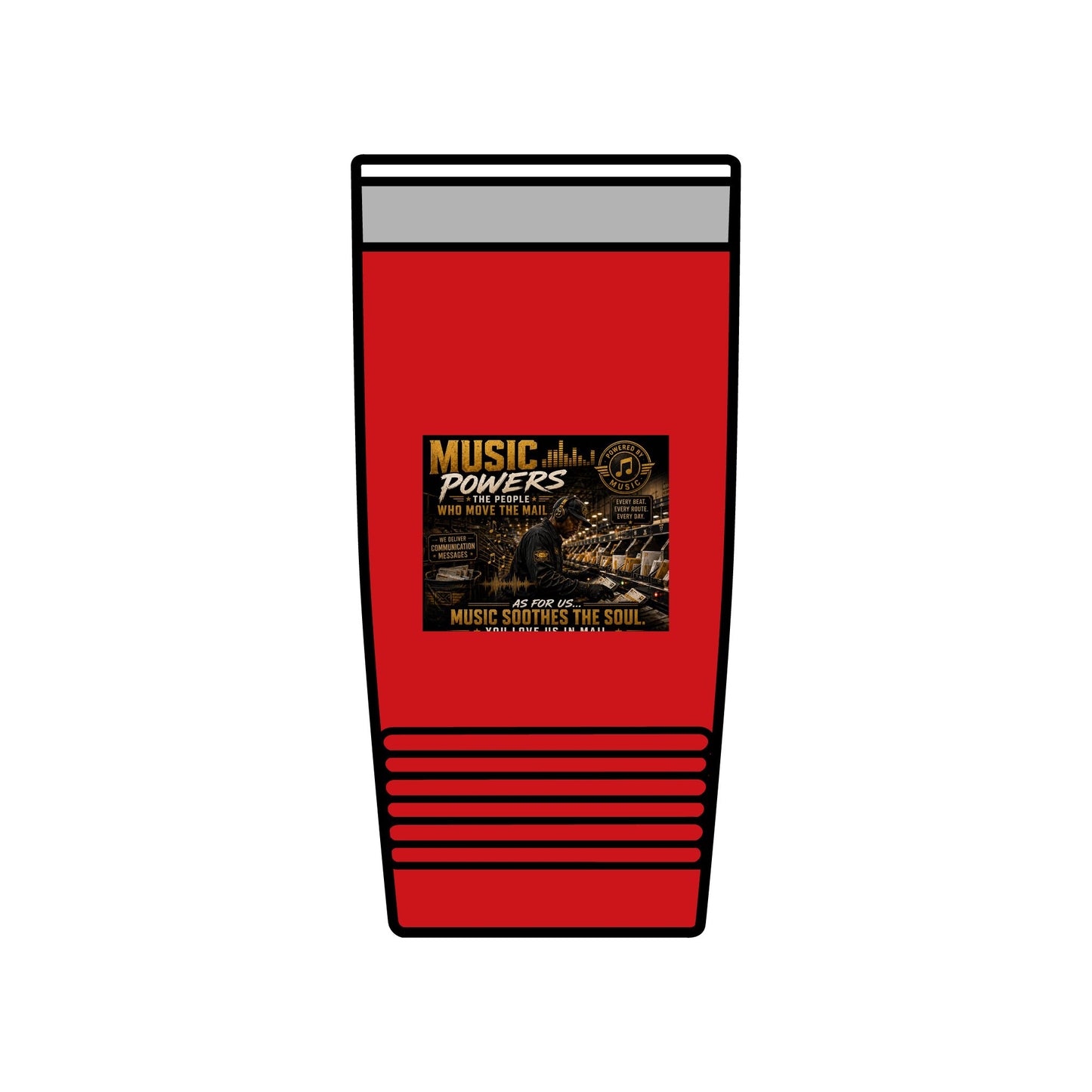 Postal Music — Music Powers the People — Insulated Tumbler 20oz