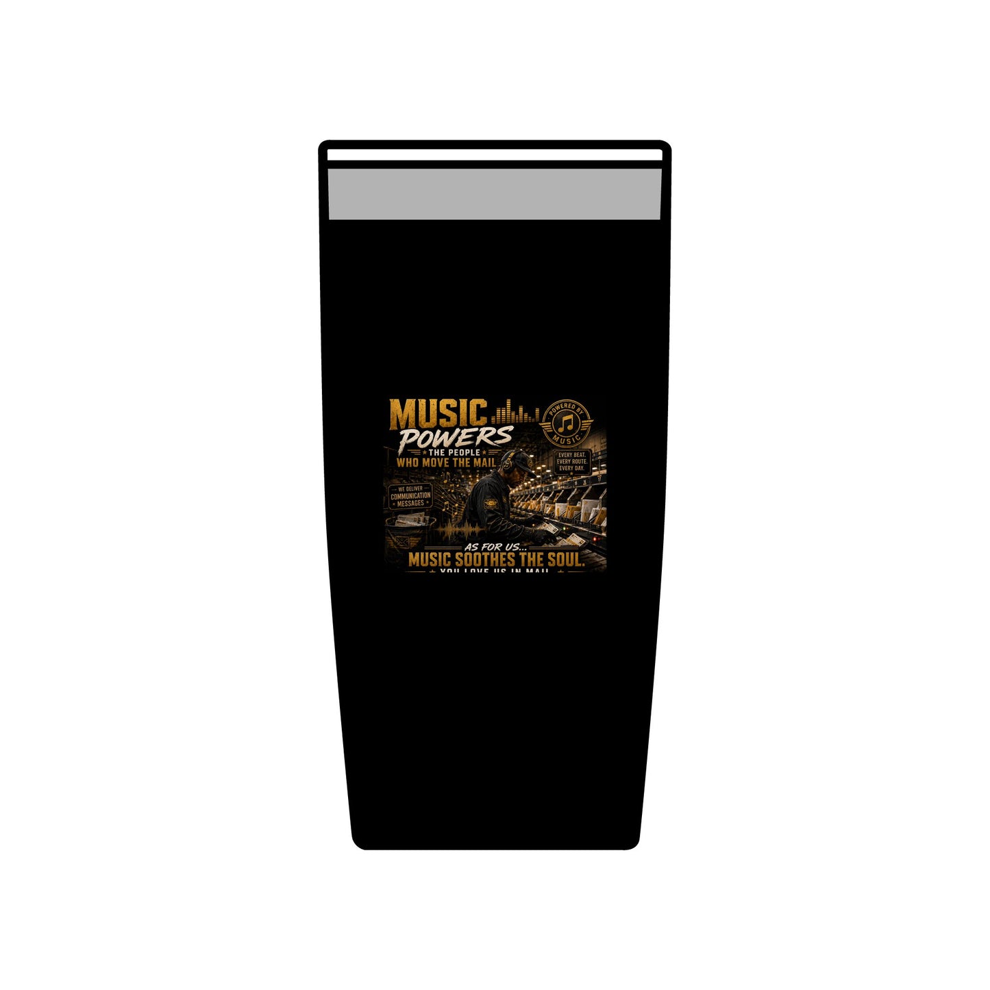 Postal Music — Music Powers the People — Insulated Tumbler 20oz