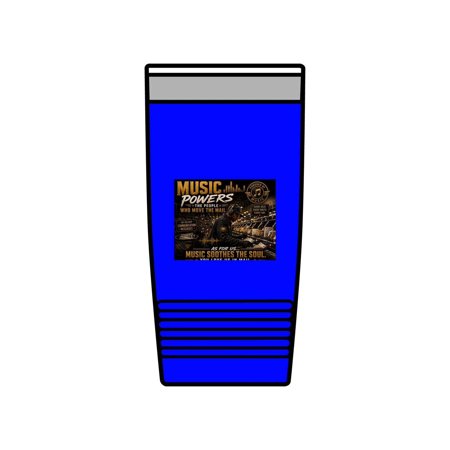 Postal Music — Music Powers the People — Insulated Tumbler 20oz