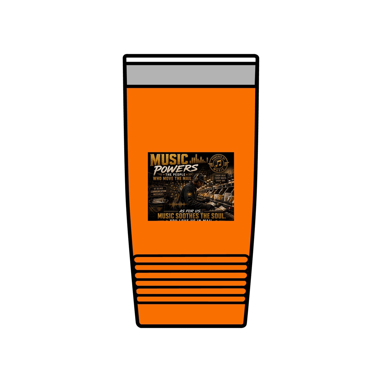 Postal Music — Music Powers the People — Insulated Tumbler 20oz