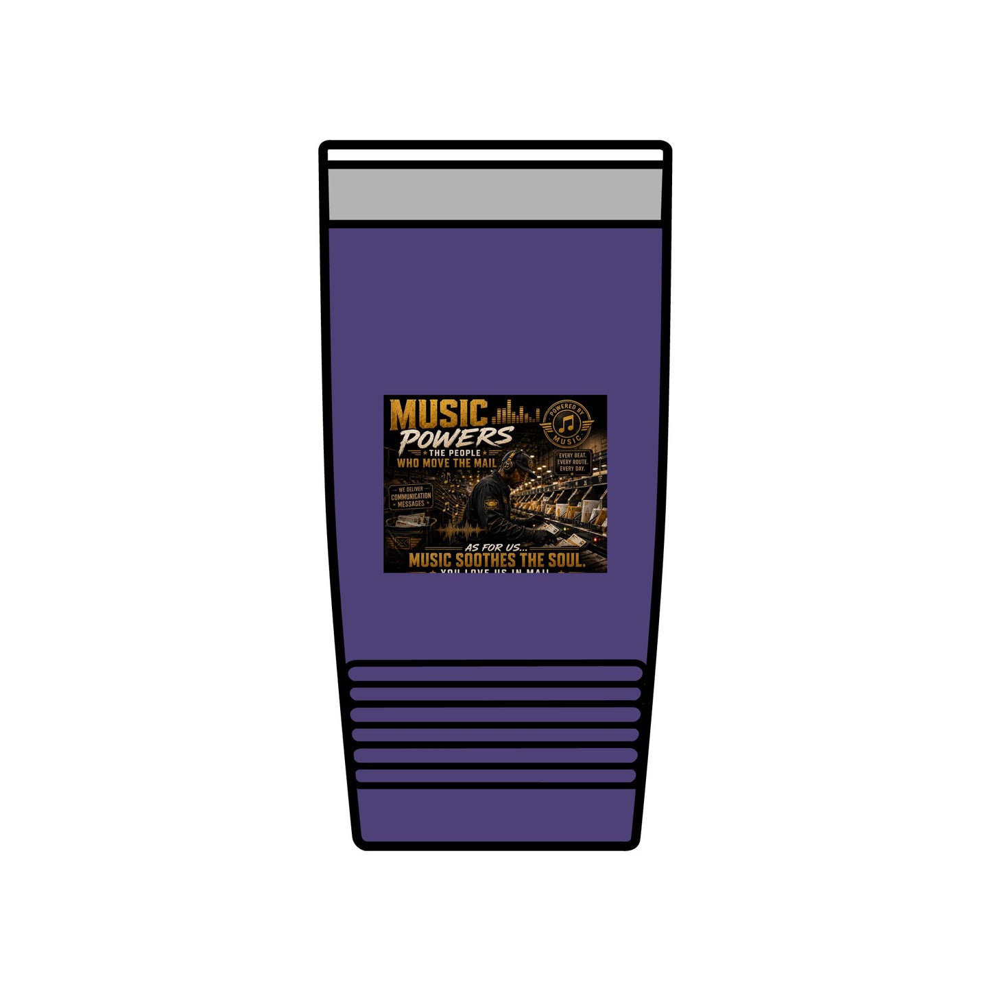 Postal Music — Music Powers the People — Insulated Tumbler 20oz