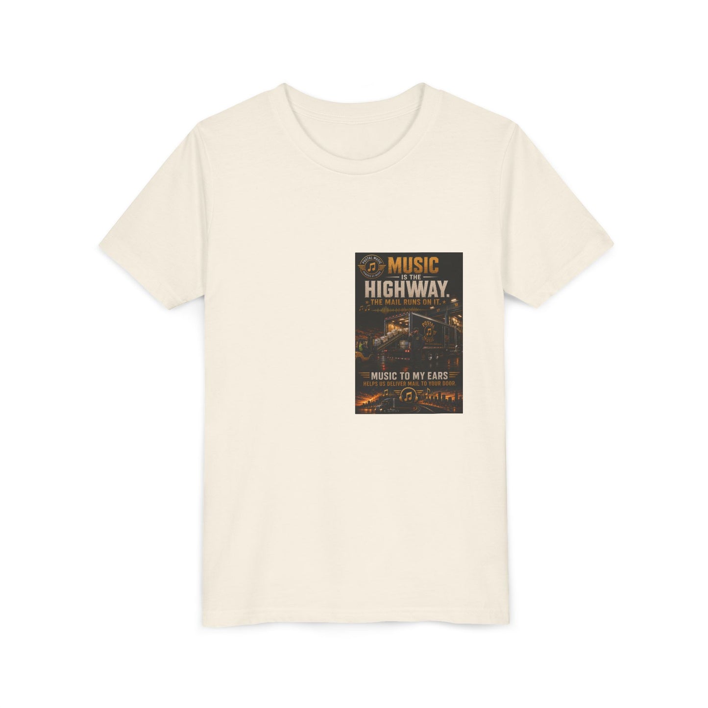 Postal Music — Music Is the Highway — Youth T-Shirt