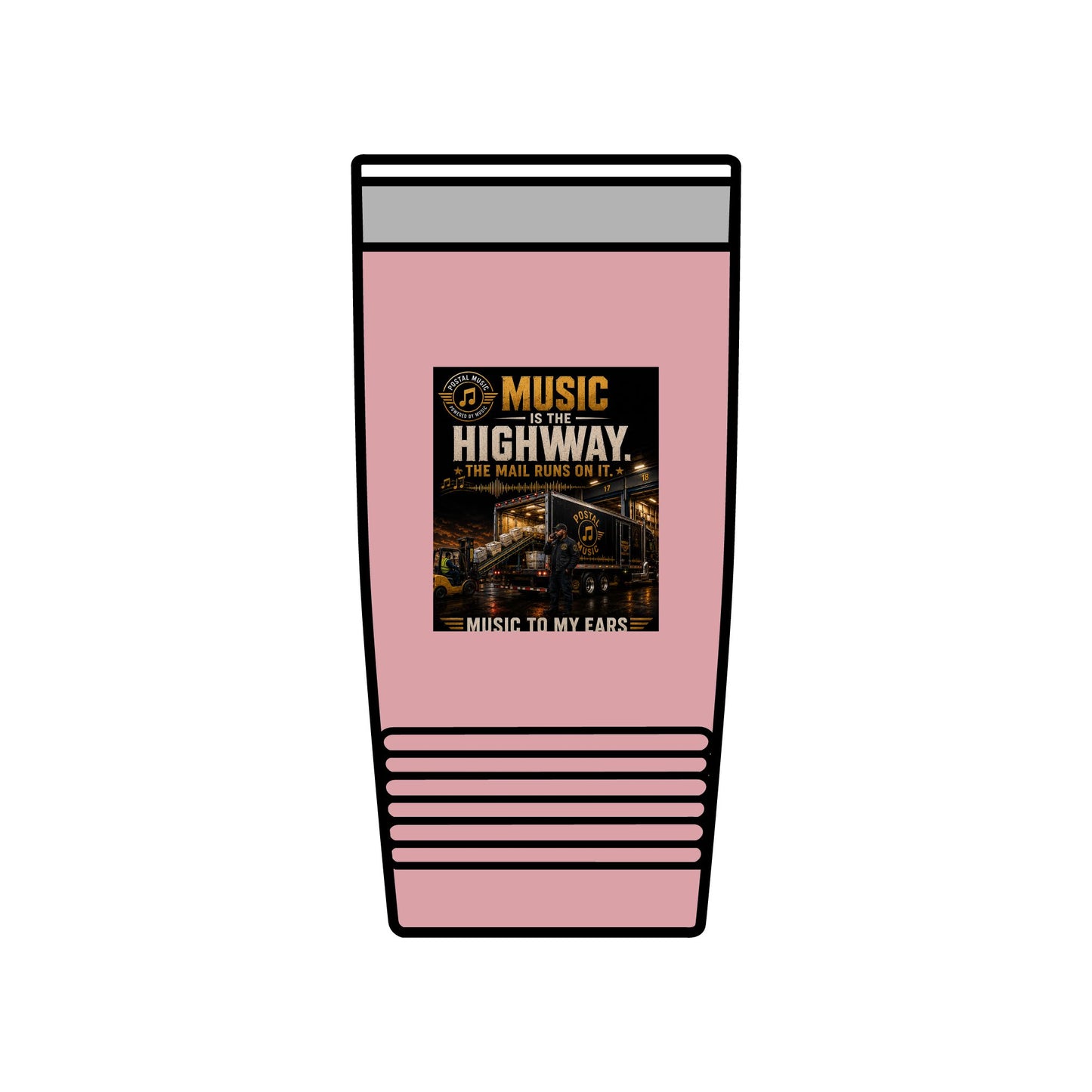 Postal Music — Music Is the Highway — Insulated Tumbler 20oz