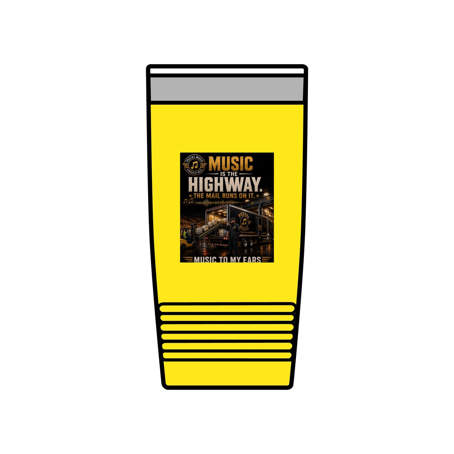 Postal Music — Music Is the Highway — Insulated Tumbler 20oz
