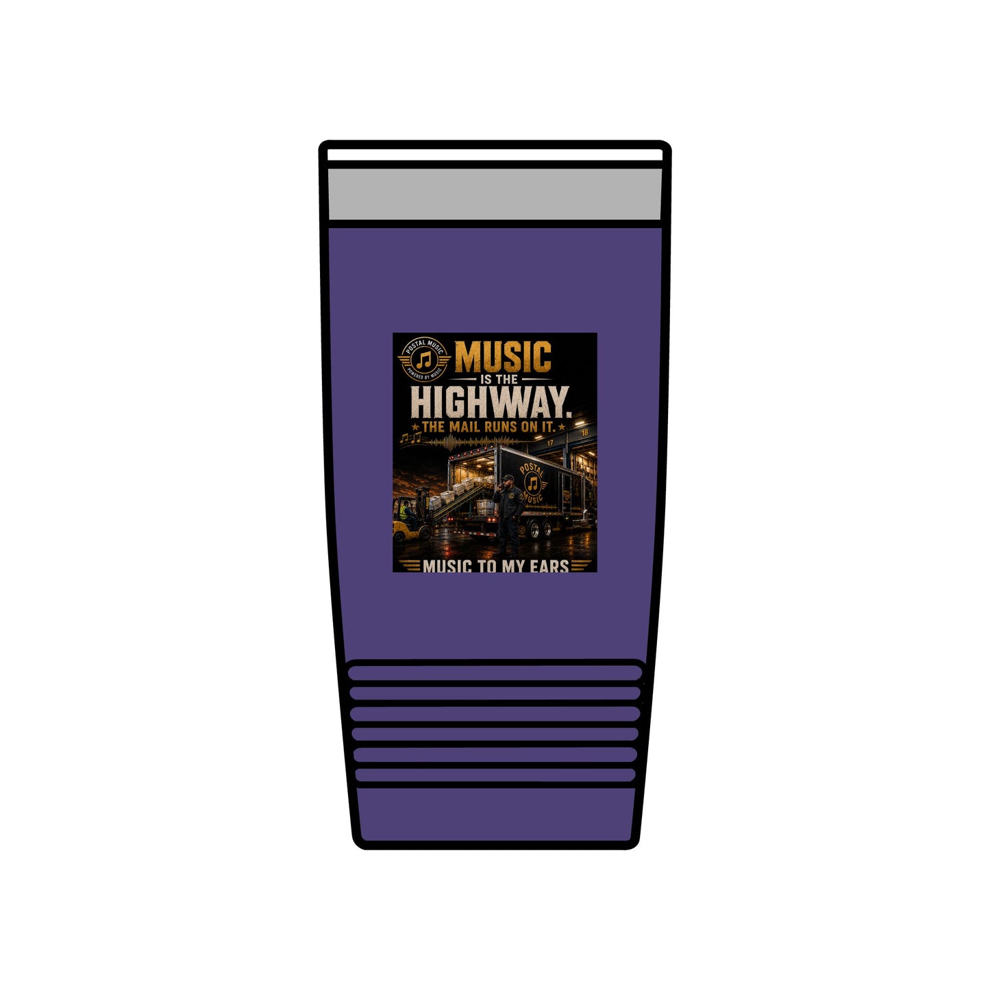 Postal Music — Music Is the Highway — Insulated Tumbler 20oz