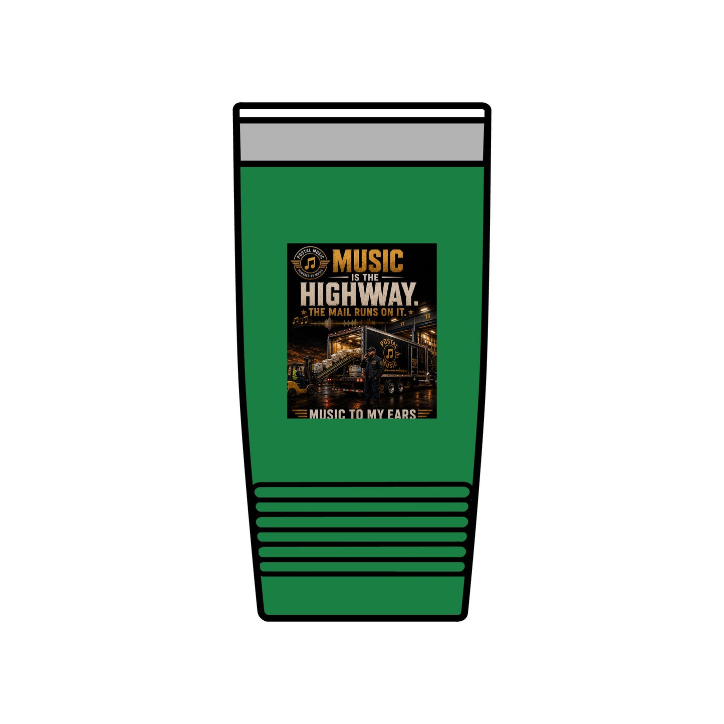 Postal Music — Music Is the Highway — Insulated Tumbler 20oz