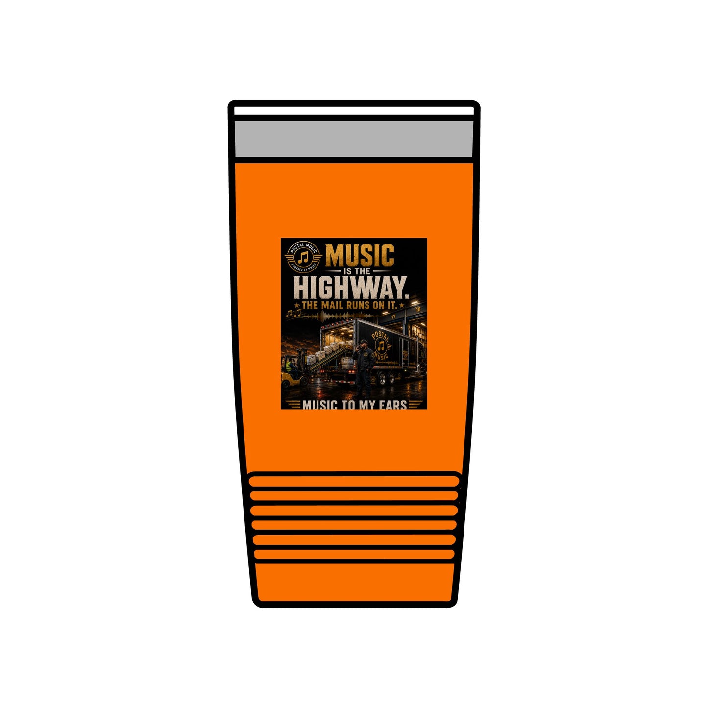 Postal Music — Music Is the Highway — Insulated Tumbler 20oz