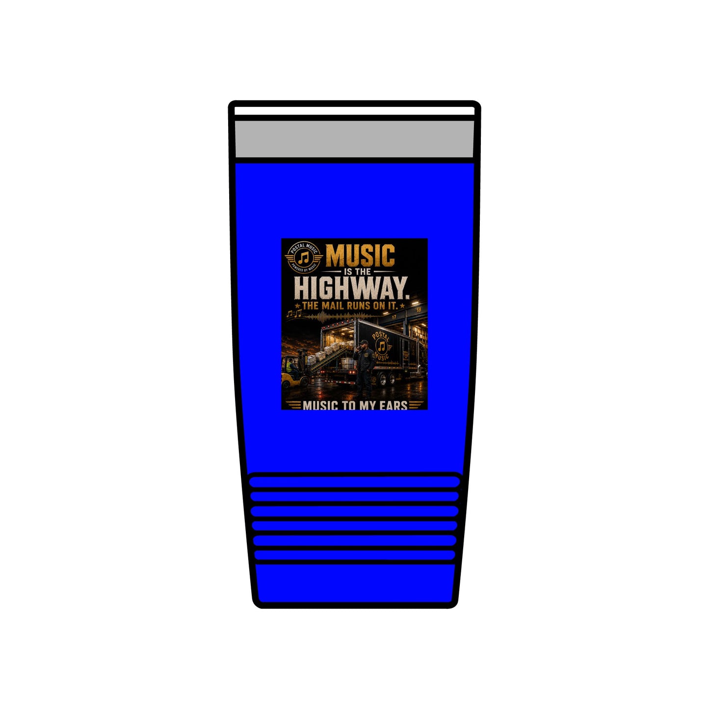 Postal Music — Music Is the Highway — Insulated Tumbler 20oz