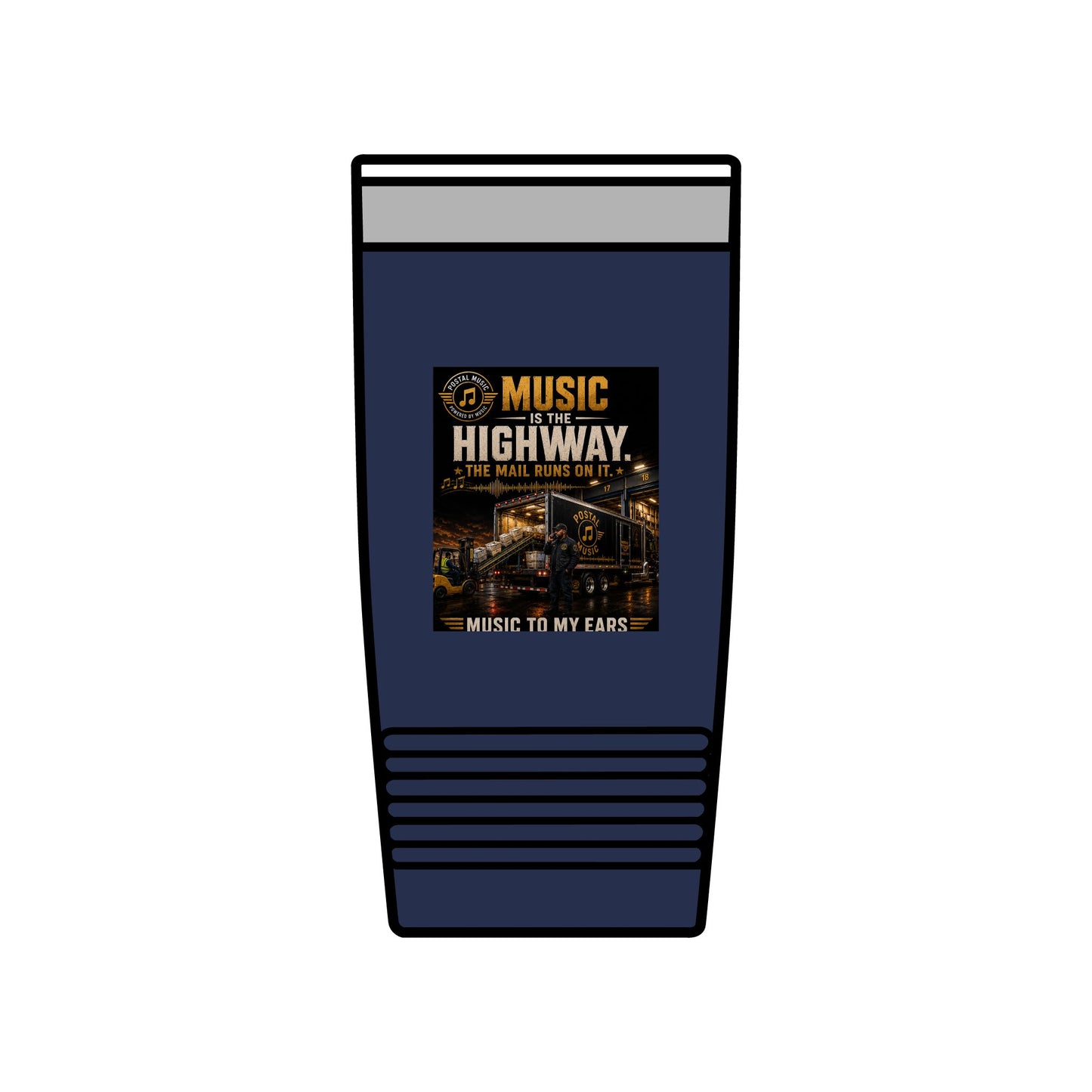 Postal Music — Music Is the Highway — Insulated Tumbler 20oz