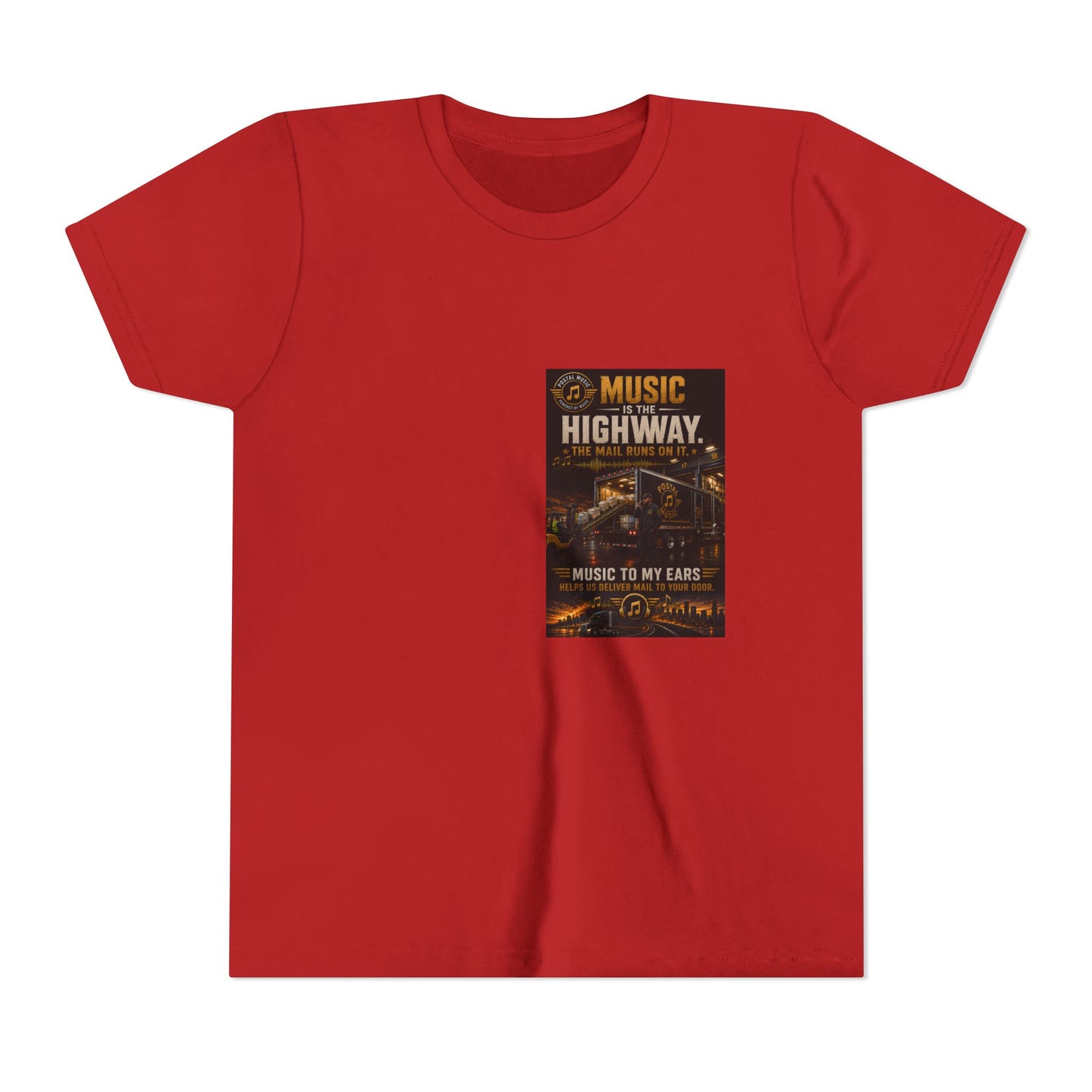Postal Music — Music Is the Highway — Youth T-Shirt