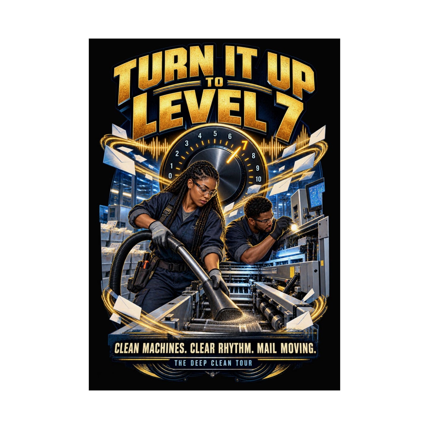 Postal Music - Turn It Up to Level 7 - Premium Matte Poster