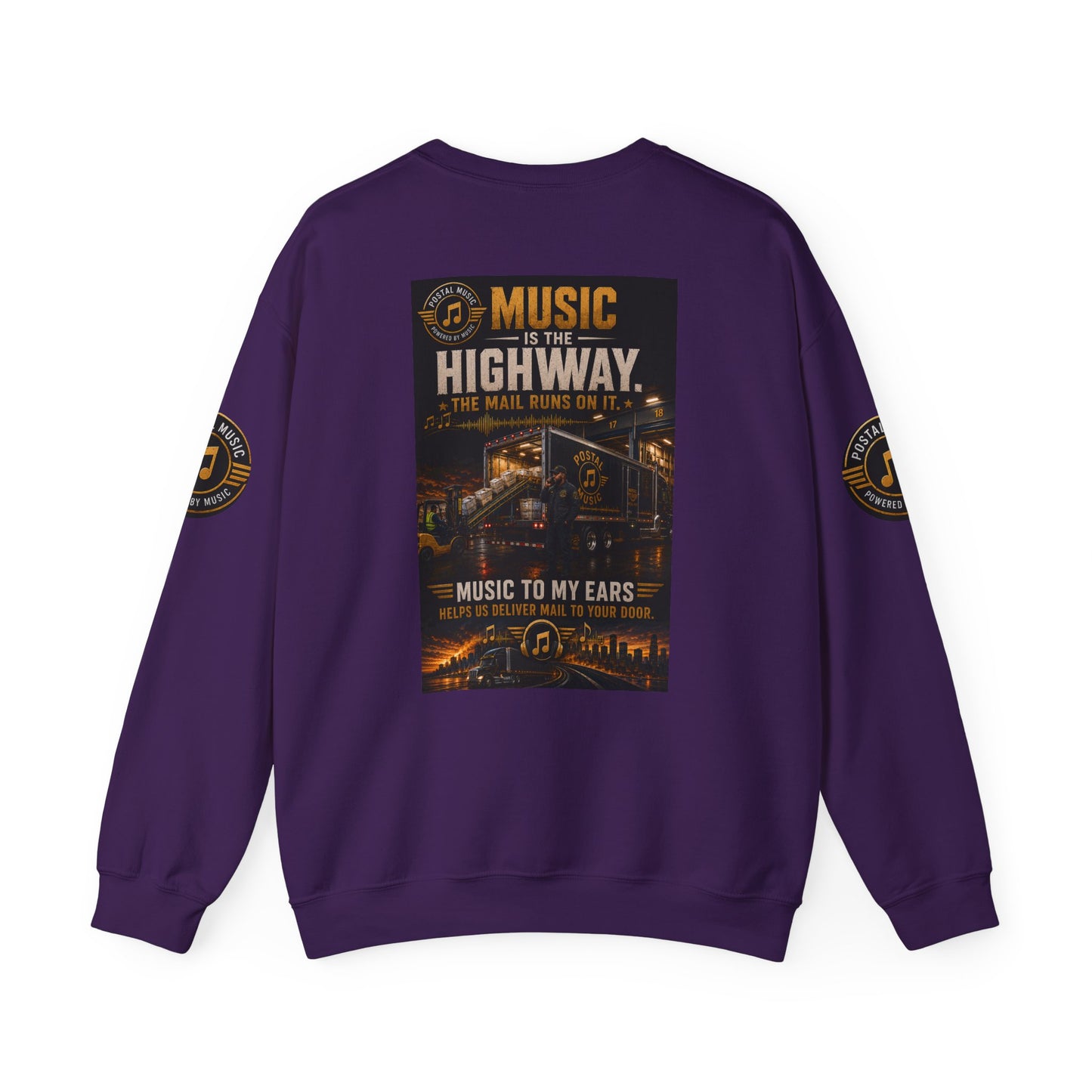 Postal Music — Music Is the Highway — Core Crewneck Sweatshirt