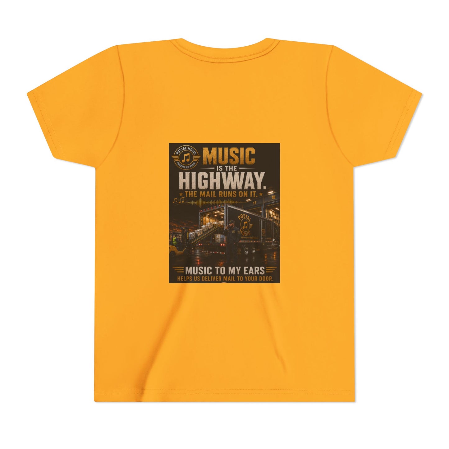 Postal Music — Music Is the Highway — Youth T-Shirt