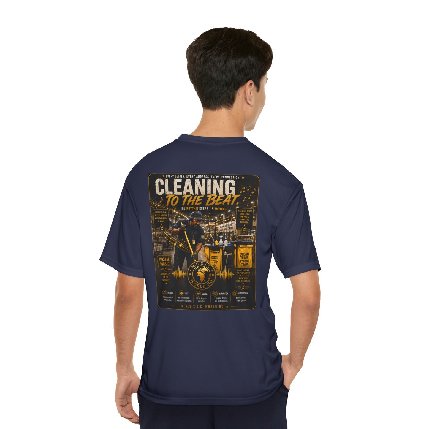 Cleaning to the Beat — Performance T-Shirt