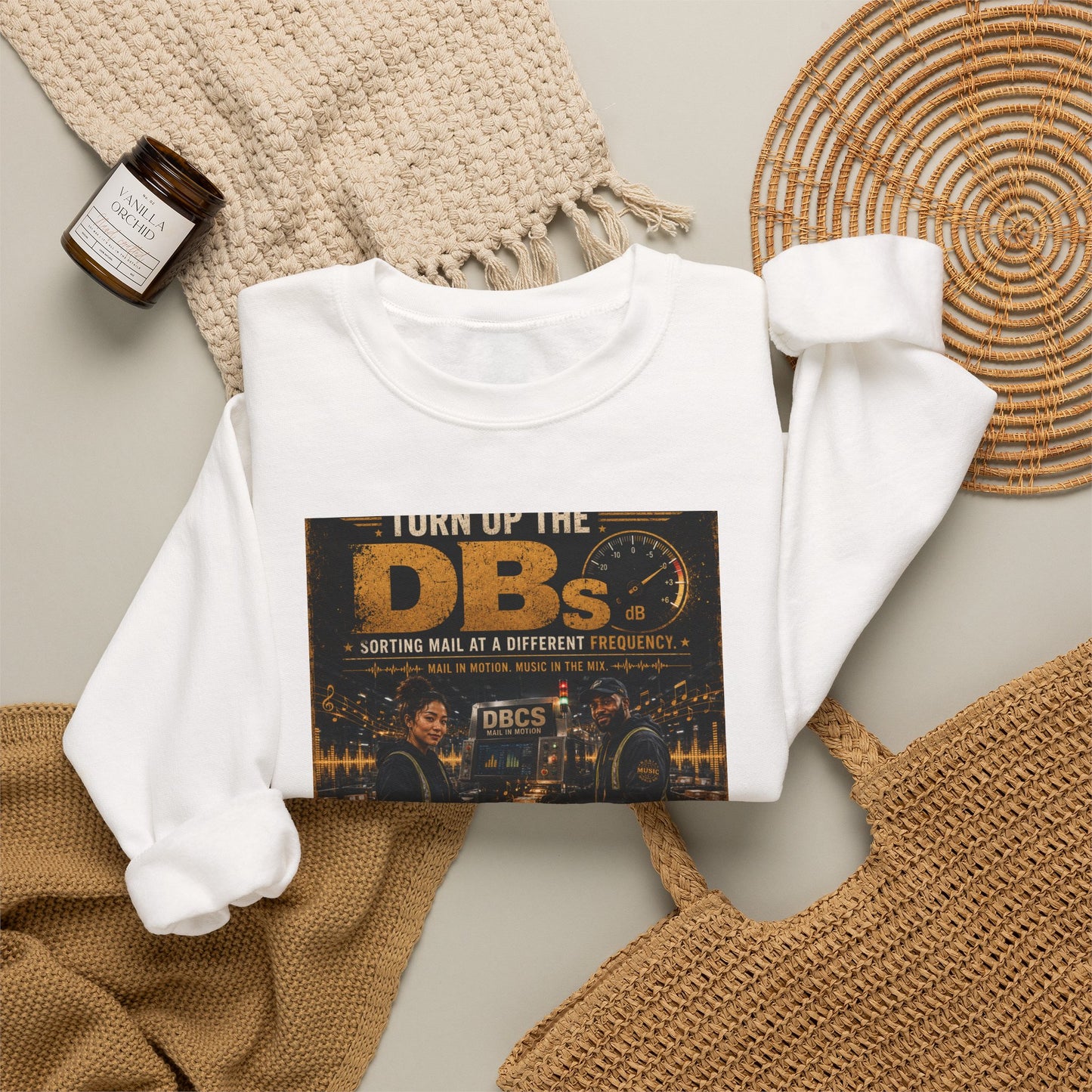 Turn Up the DBs — Men's Crewneck Sweatshirt (Jogger Set Top)